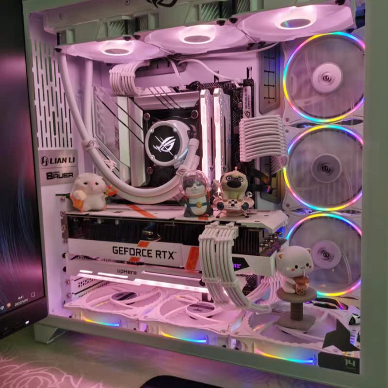 Abno1 Psu Cable Extension Kit 30Cm Length With Cable Combs 1X24Pin/1X8Pin(4+4) Eps/2X8Pin(6P+2P) Pci E/Pc Sleeved Cable For Atx