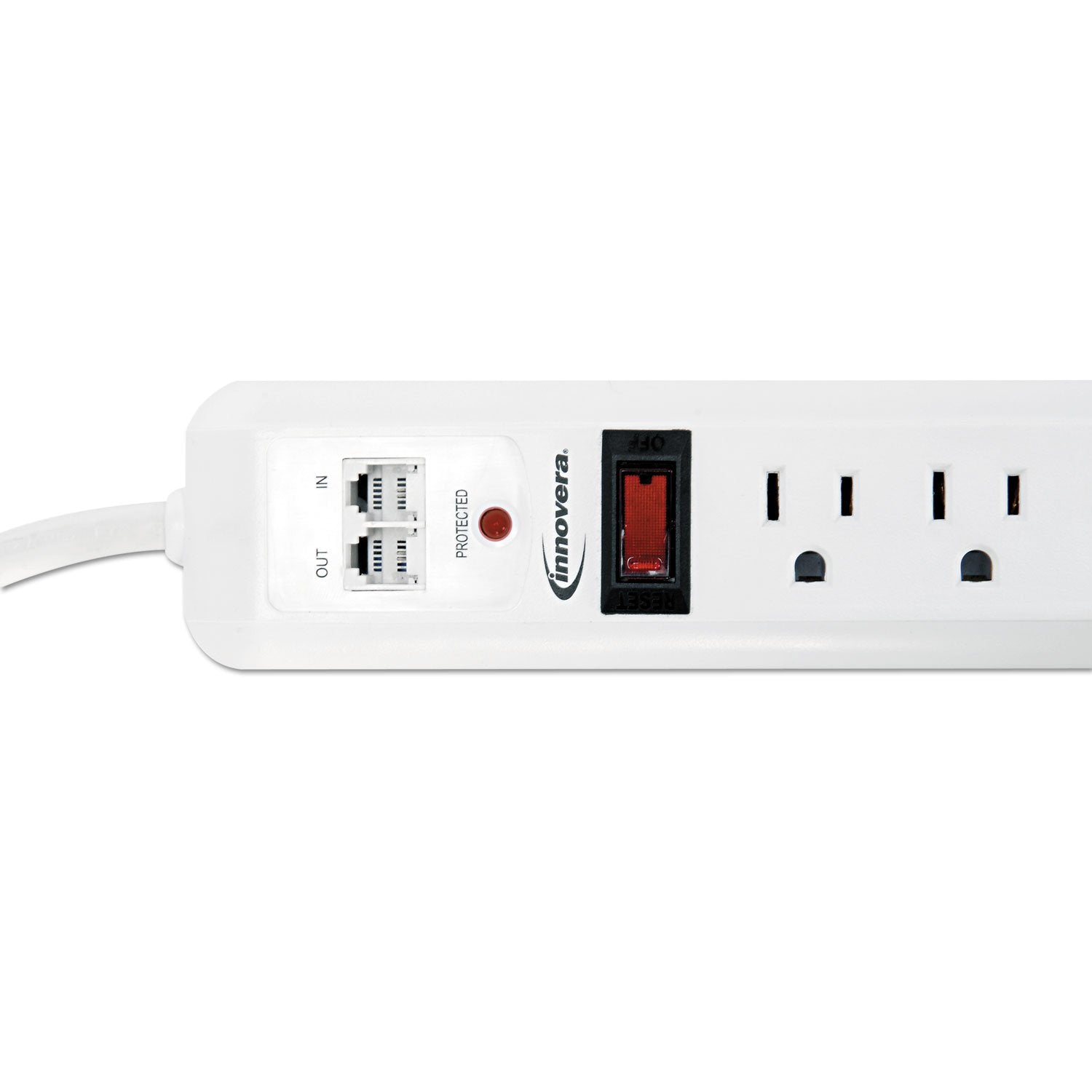 Innovera Ivr71654 7 Ac Outlets 4 Ft. Cord 1080 Joules Surge Protector   White