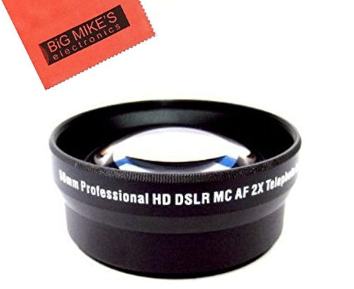 Big Mikes 49mm 2X Telephoto Lens for Panasonic HC-WXF991K, HC-VX981K, HC-X900/M, HC-X920K Camcorder