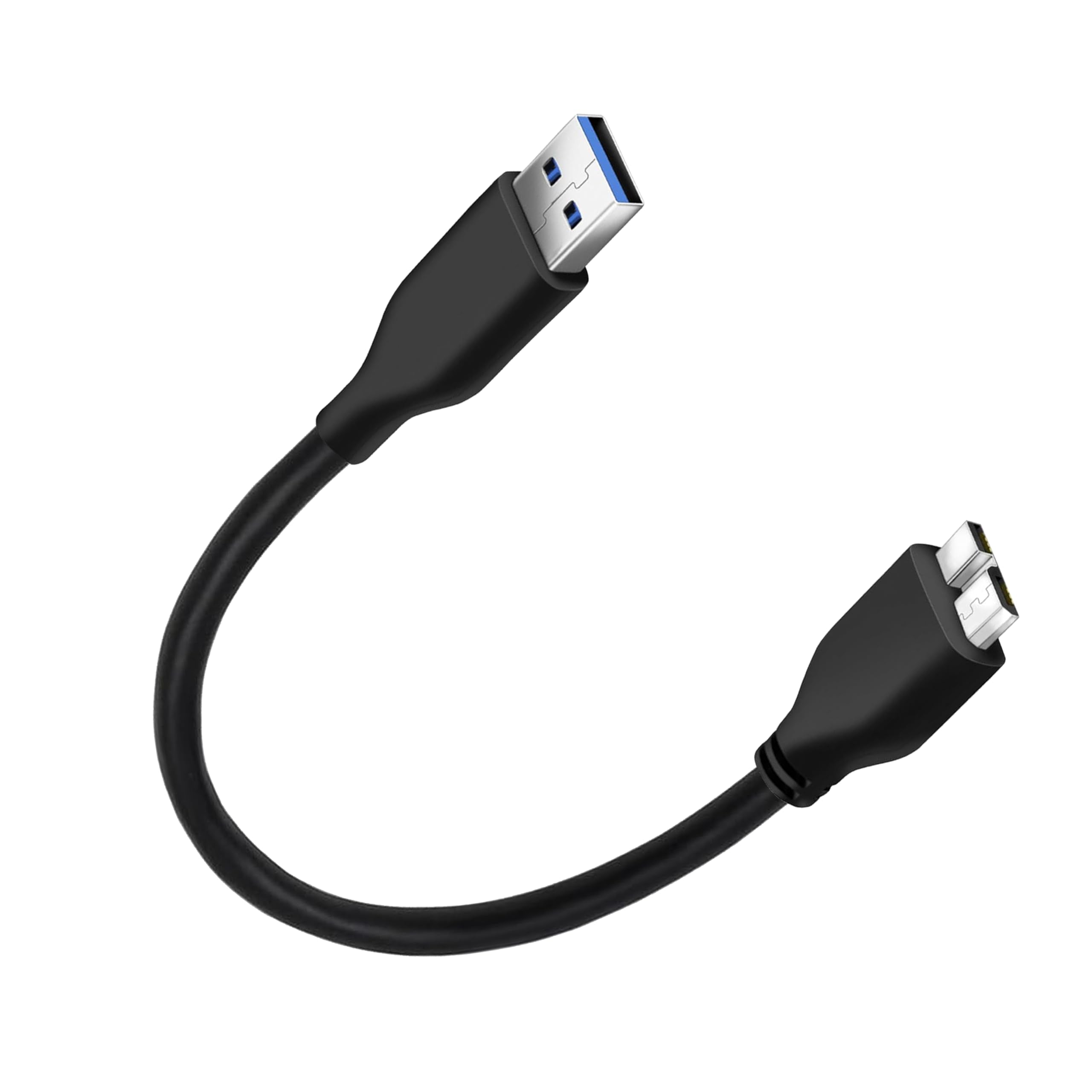 Saitech It 20Cm Usb 3.0 Cable A To Micro B High Speed Upto 4.8 Gbps Data Transfer Cable For Portable External Hard Drive - Black