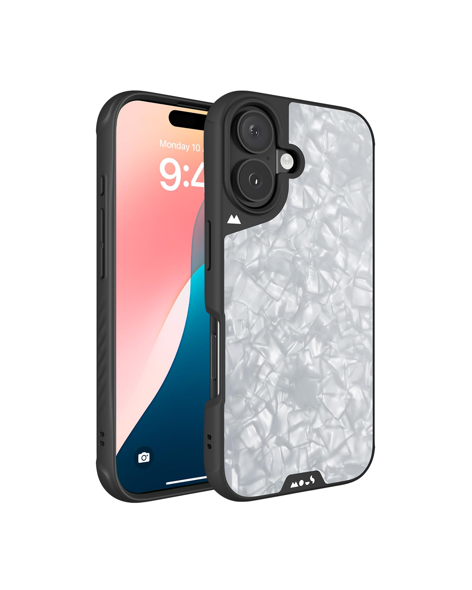 Mous For Iphone 16 Case Magsafe Compatible   Limitless 6.0   Silver Pearl   Protective Shockproof Phone Cover