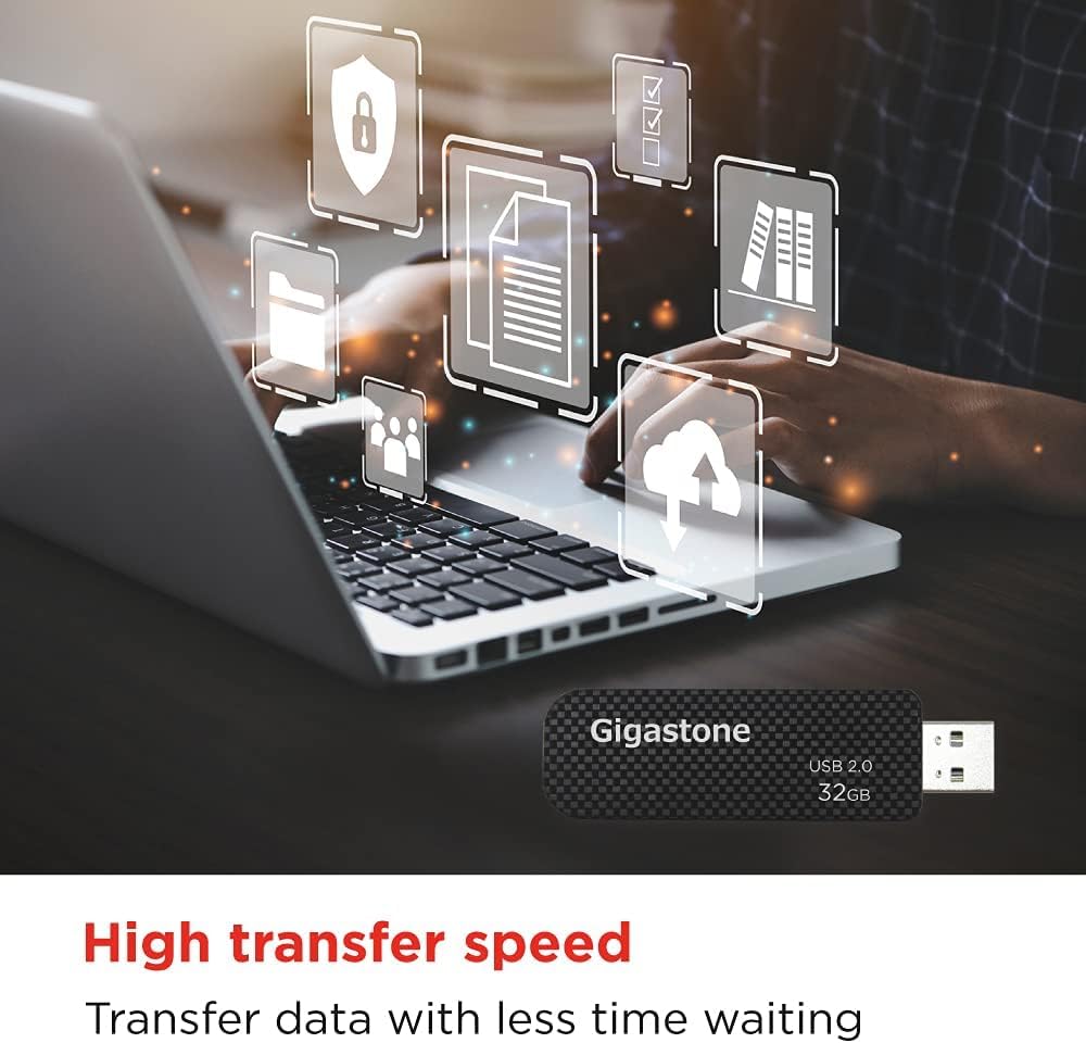 Gigastone Z30 128Gb Usb 3.2 Gen1 Flash Drive, Capless Retractable Design Pen Drive, Carbon Fiber Style, Reliable Performance & D