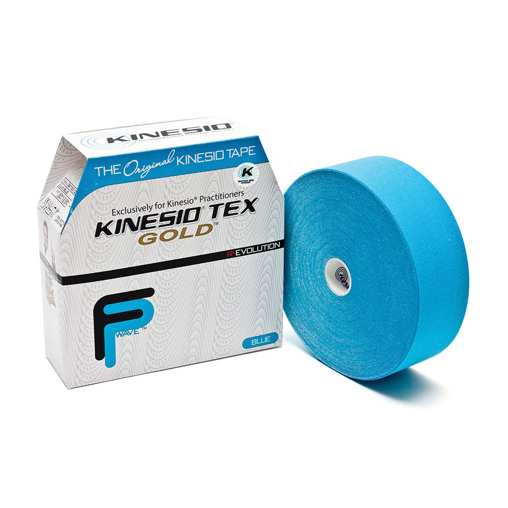 Kinesio Taping   Elastic Therapeutic Athletic Tape Tex Gold Fp   Bulk Roll   Blue   2 In X 103 Ft