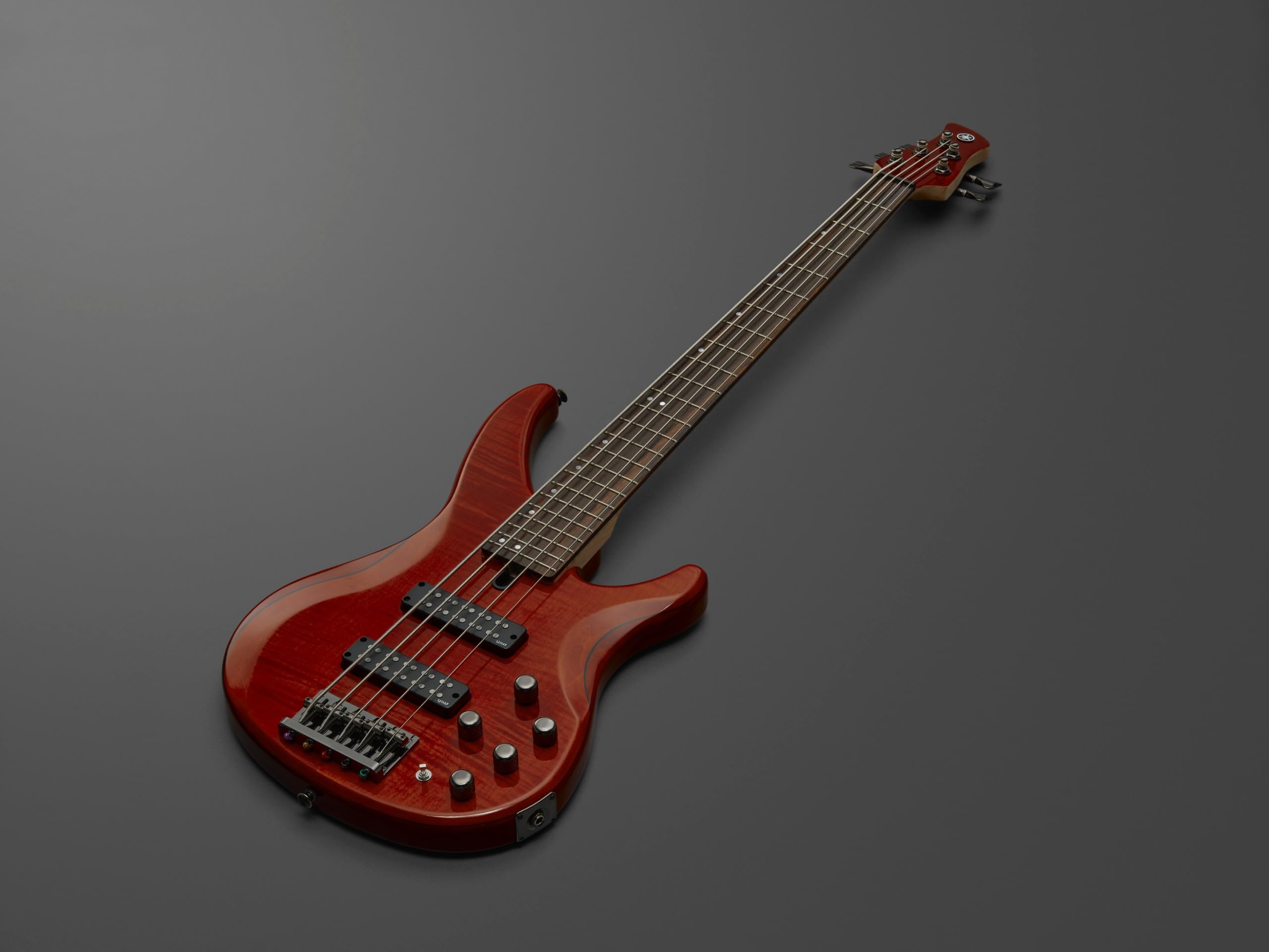 Yamaha Trbx605 5-String Flamed Maple Bass Guitar, Caramel Brown