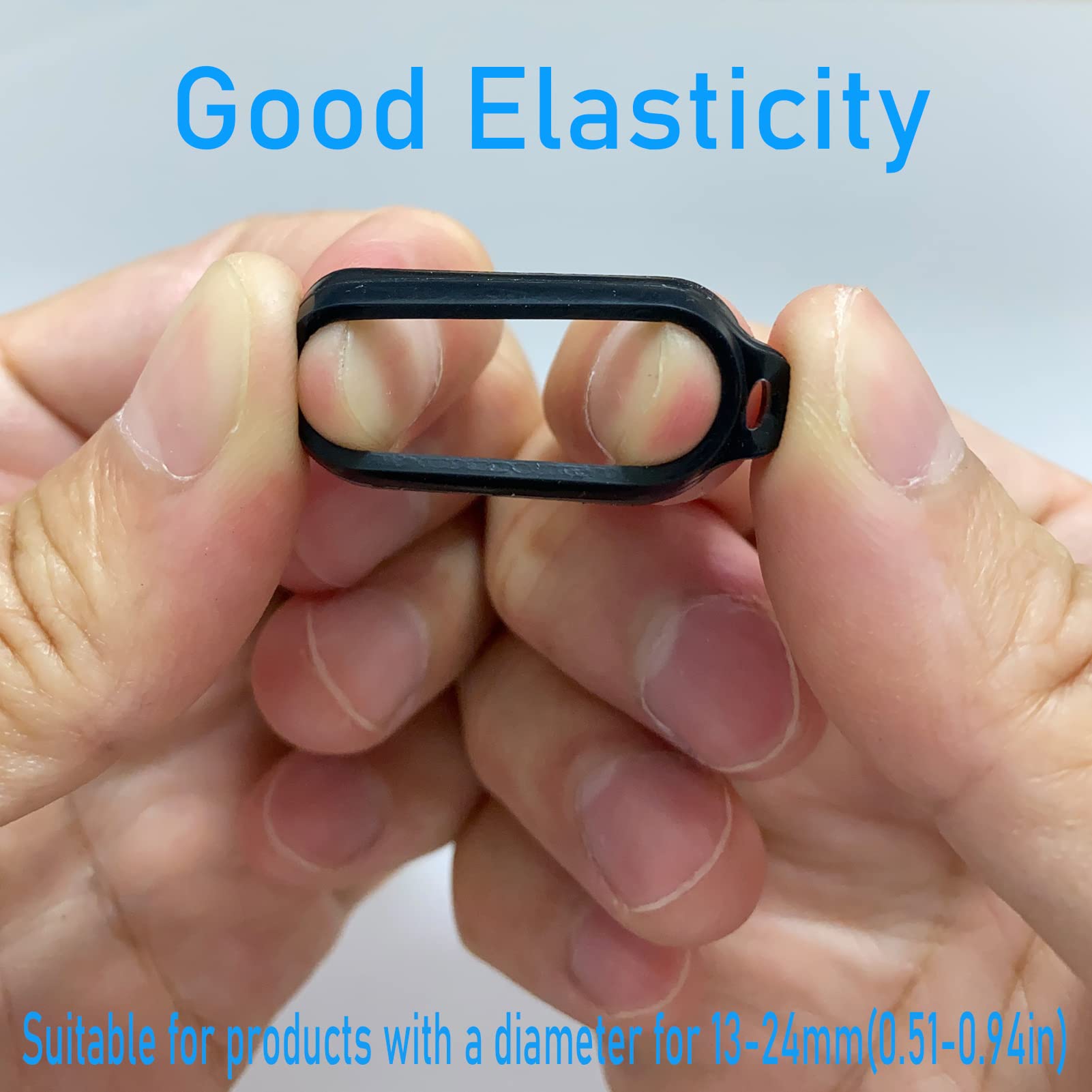 Zaoiiz 18Pcs Anti Lost Silicone Rubber Rings Band Holder Multipurpose Adjustable Cases Necklace Lanyard Replacement Pendant Carr