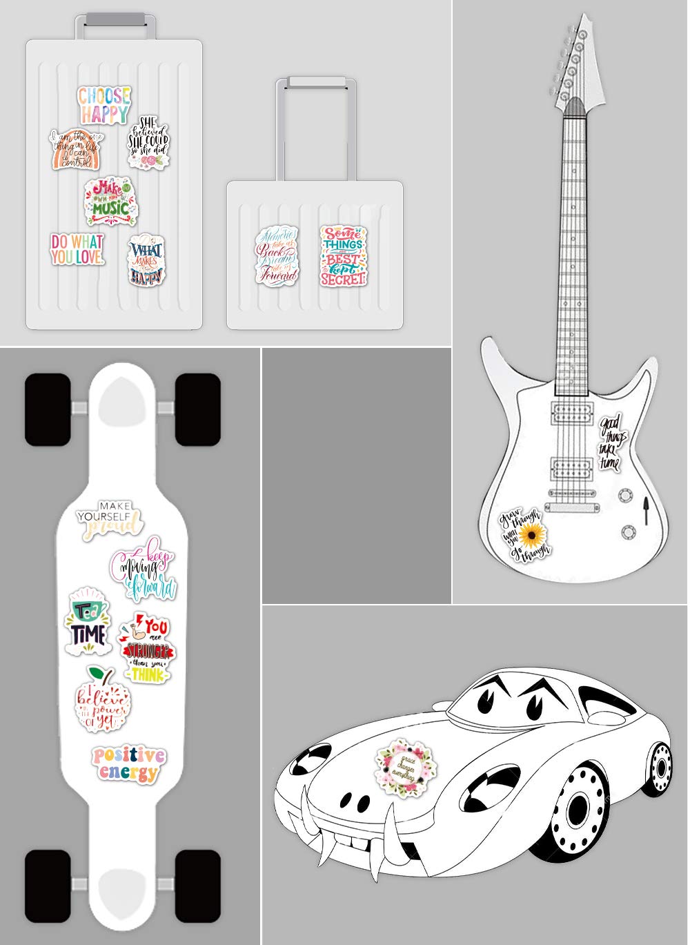 50 Pcs Inspirational Stickers Reward Motivational Decals For Teens Students Teachers Employees Water Bottle Laptop Vinyl Waterpr