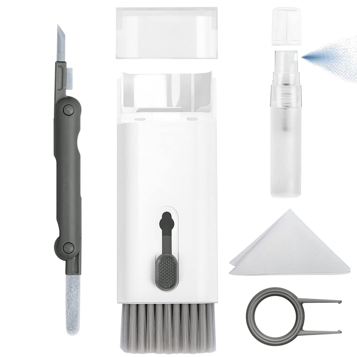 Walrfid Airpods Electronic Screen 7 In 1 Cleaner Kit Laptop Keyboard Cleaning Tool For Ipad/Iwatch/Computer/Phone/Macbook With 5