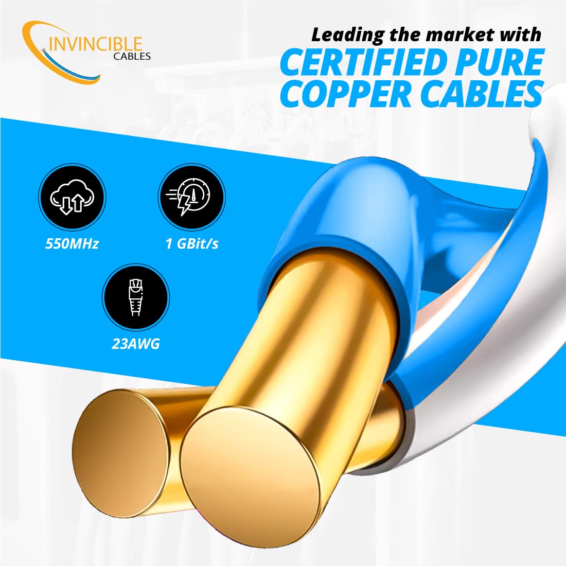 Cat6 Plenum (Cmp) 1000Ft Cable | 0.57Mm 100% Solid Copper, 550 Mhz, 23Awg, 4 Pair, Utp | Fluke Dsx 8000 Tested Up To 100M | Poe,