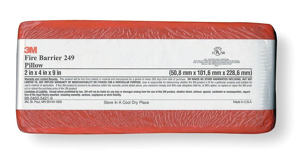 3M FB249 Firestop Pillow - 4 in Width - 9 in Length - 051115-16530 [PRICE is per EACH]