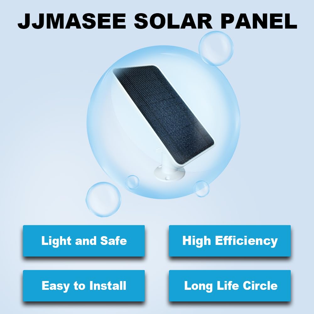 Jjmasee Solar Panel For Simplisafe Outdoor Security Cameras (2 Pack), Featuring Weatherproof Durability And Continuous Power Sup