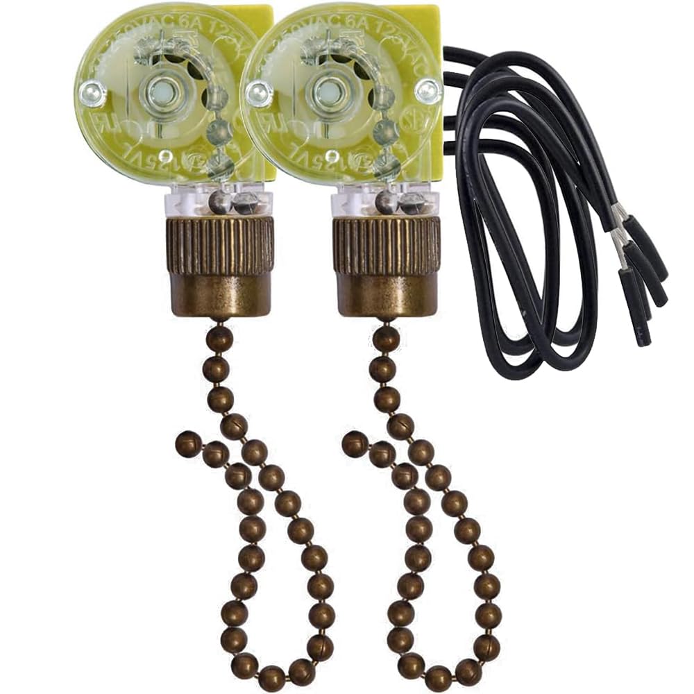 Ceiling Fan Light Switch Zing Ear Ze 109 E89885 Two Wire Light Switch With Pull Chain Cords For Hunter Ceiling Light Fans Lamps