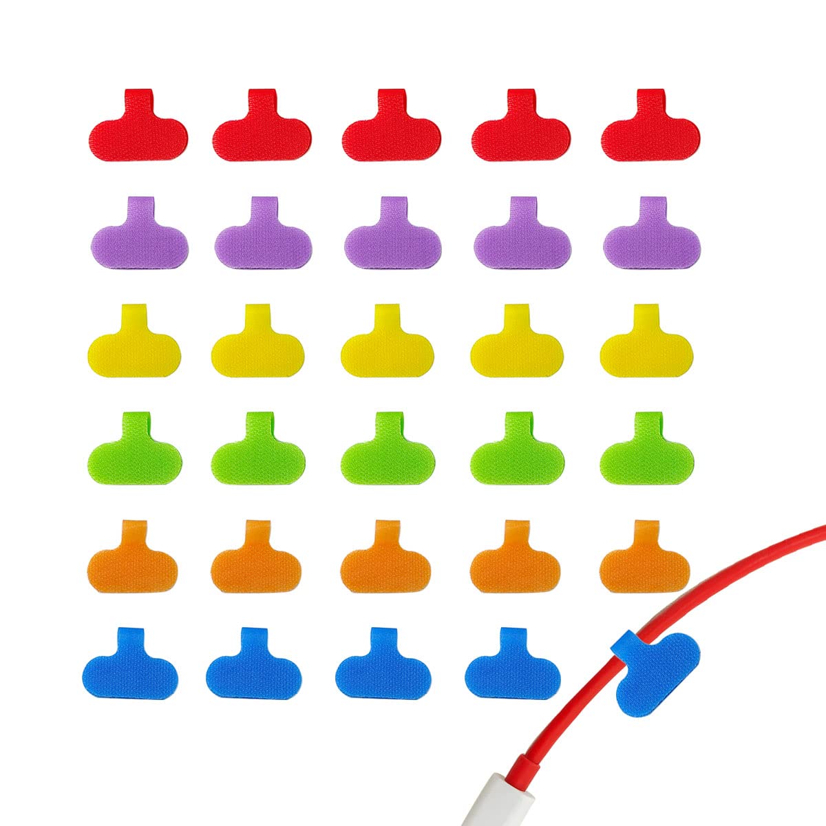 30 Pcs Cable Labels, Cord Labels, Wire Labels, Cable Labels For Electronics, Multicolor Cable Labels, Cord Label, Writable Oval