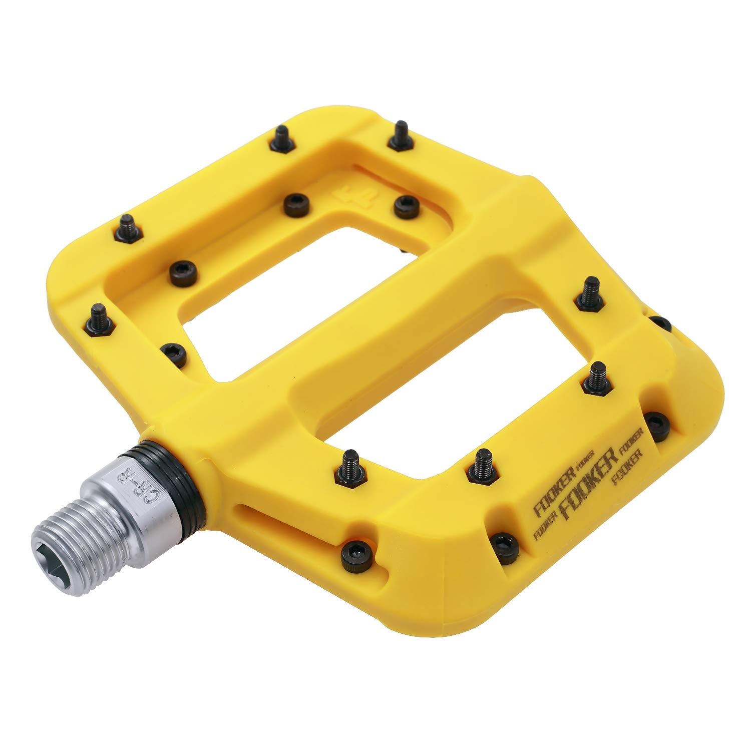 FOOKER MTB Pedals Mountain Bike Pedals 3 Bearing Non-Slip Lightweight Nylon Fiber Bicycle Platform Pedals for BMX MTB 916