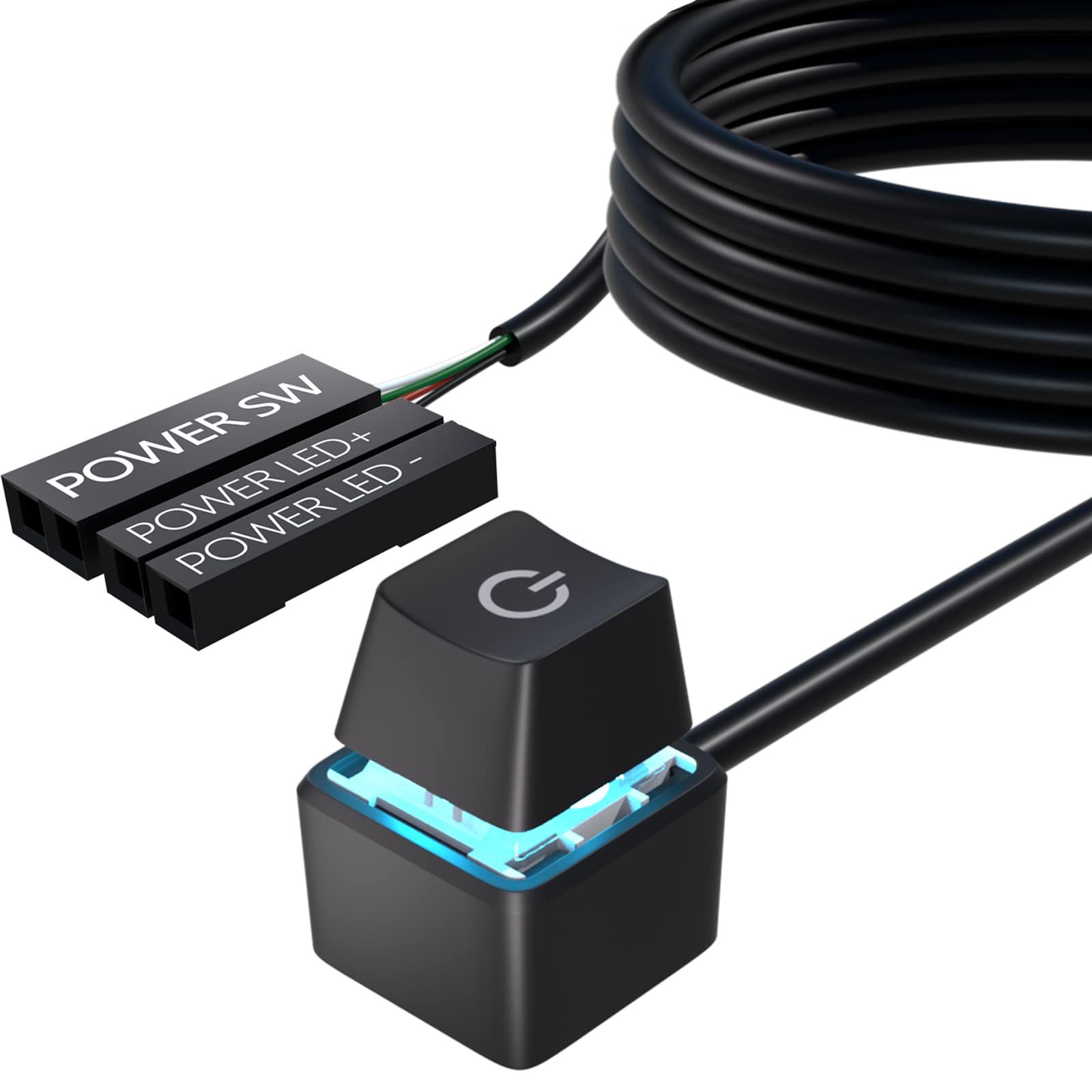Oddtone Desktop Computer Power Switch Power Supply Control Adapter Cable 65 Inch External Pc Power Button Atx Desktop Computer C