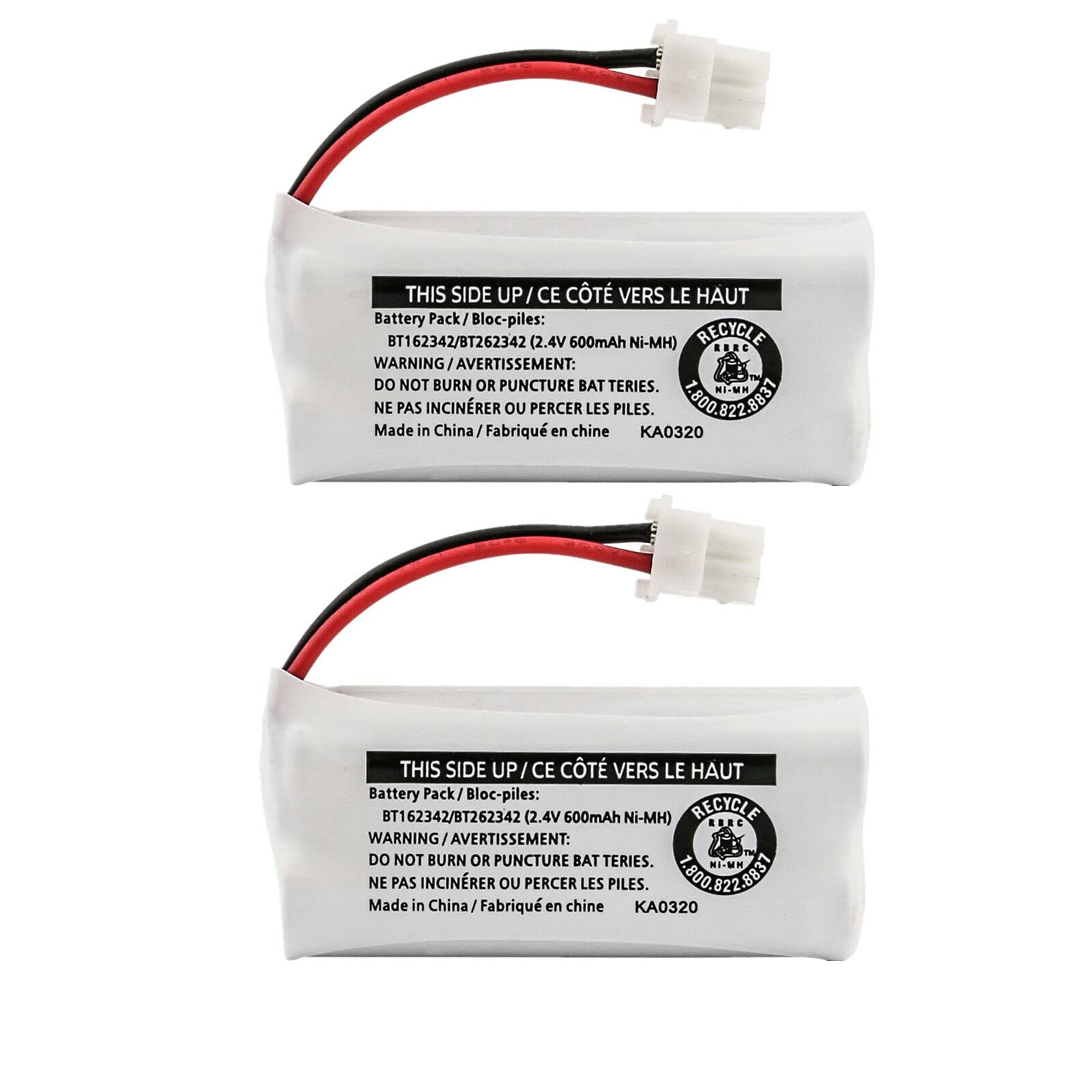 Kastar 2 Pack Battery Replacement For Vtech Cs6729 5 Cs6829 Cs6829 2 Cs6829 3 Cs6859 Cs6859 2 Cs80100 Cs81100 Cs82100 Cs82300 Cs