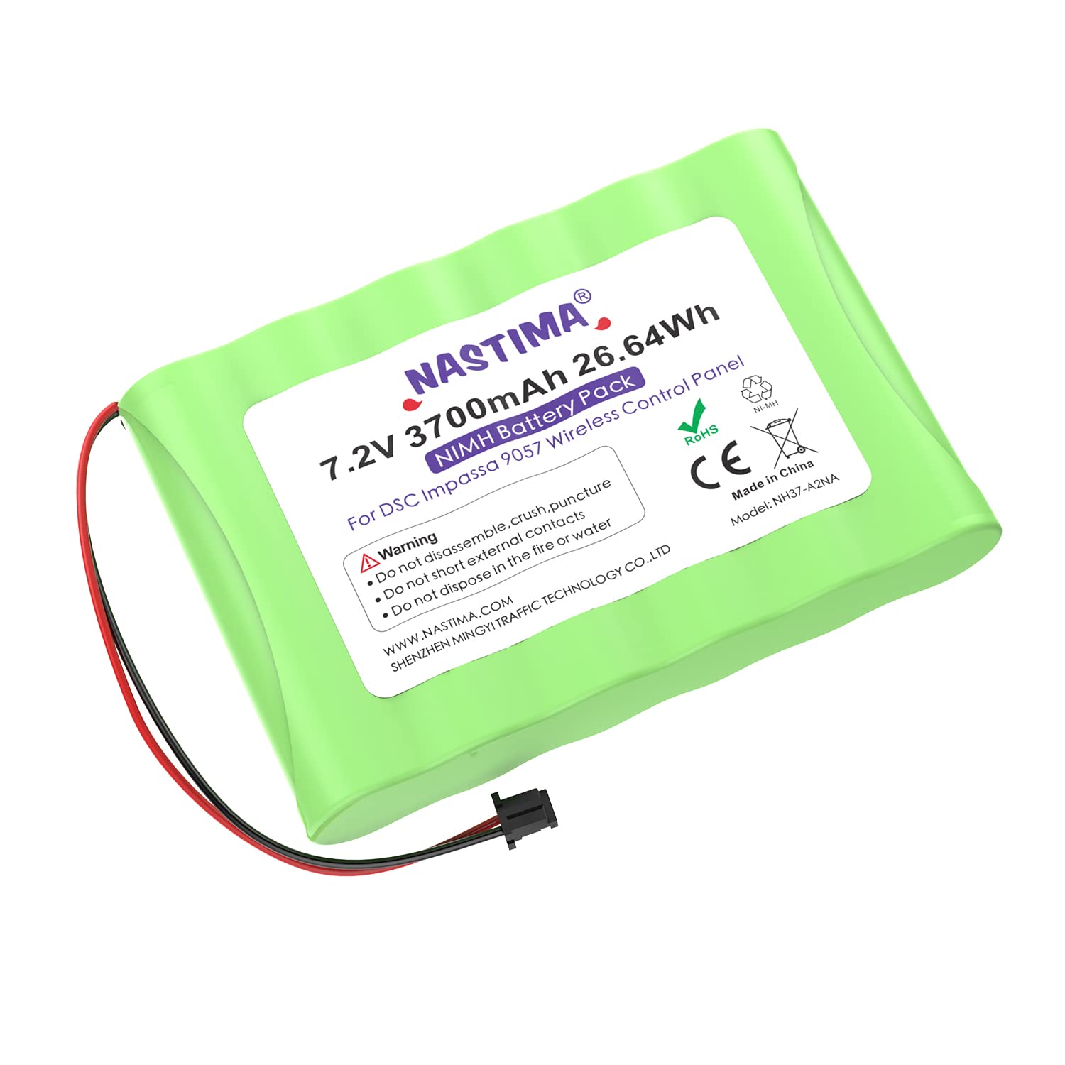 Nastima 7.2V 3700Mah Replacement Battery For Dsc Impassas 9057, 6Ph H 4/3A3600 S D22, 7.2V Rechargeable Ni Mh Battery Pack For A