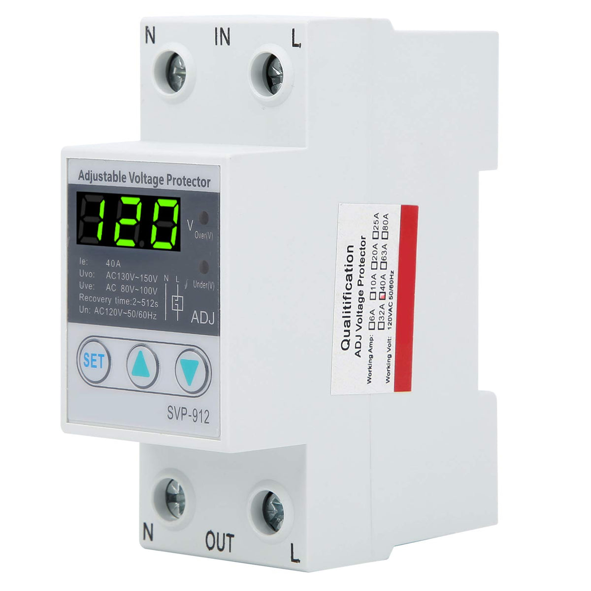 Svp 912 120Vac Adjustable Self Recovery Under Voltage Protective Devic ...