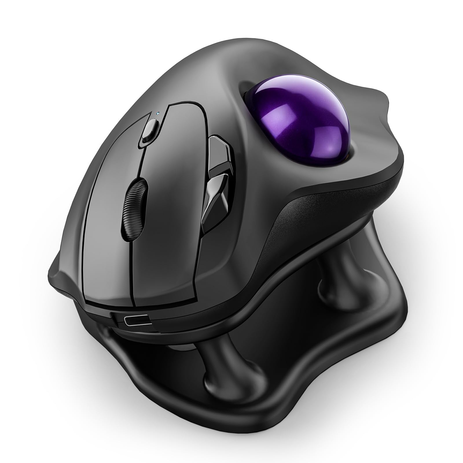 Nulea M511 Wireless Trackball Mouse, Rechargeable Ergonomic Thumb-Control Mouse with Tilt Stand, Smooth & Precision Tracking, 3 