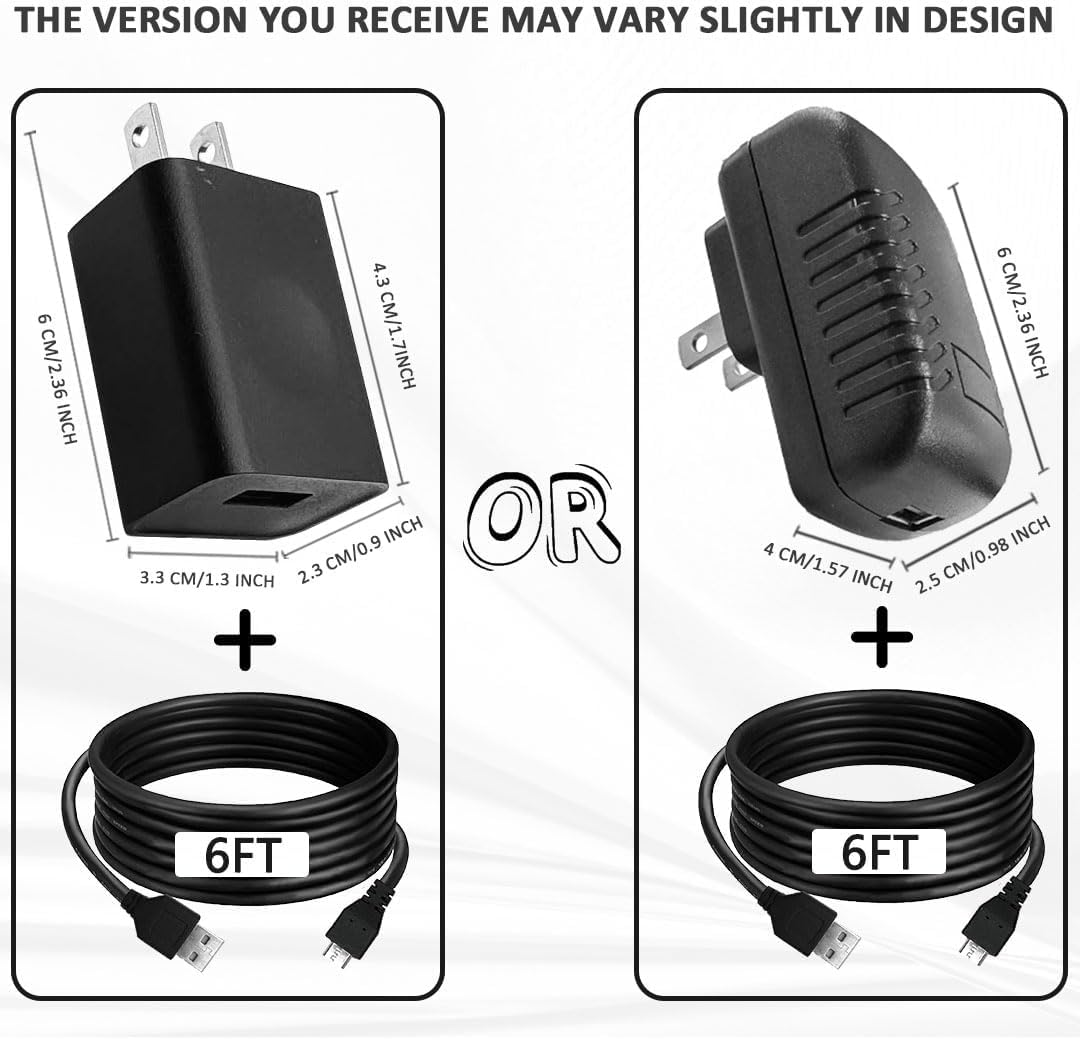 Koller Products 5V1A Power Adapter, Usb A To Micro Usb Cable & Wall Charger Compatible Aquarium Led Lights, Android (Product Typ