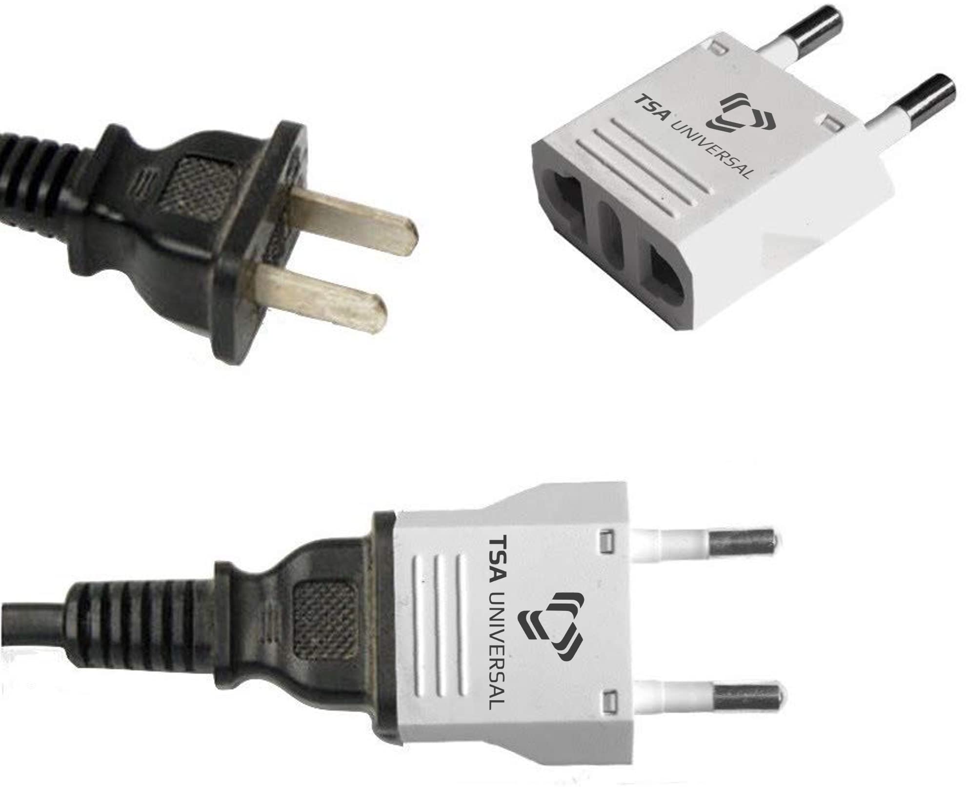 United States To Sweden Travel Power Adapter To Connect North American Electrical Plugs To Swedish Outlets For Cell Phones, Tabl