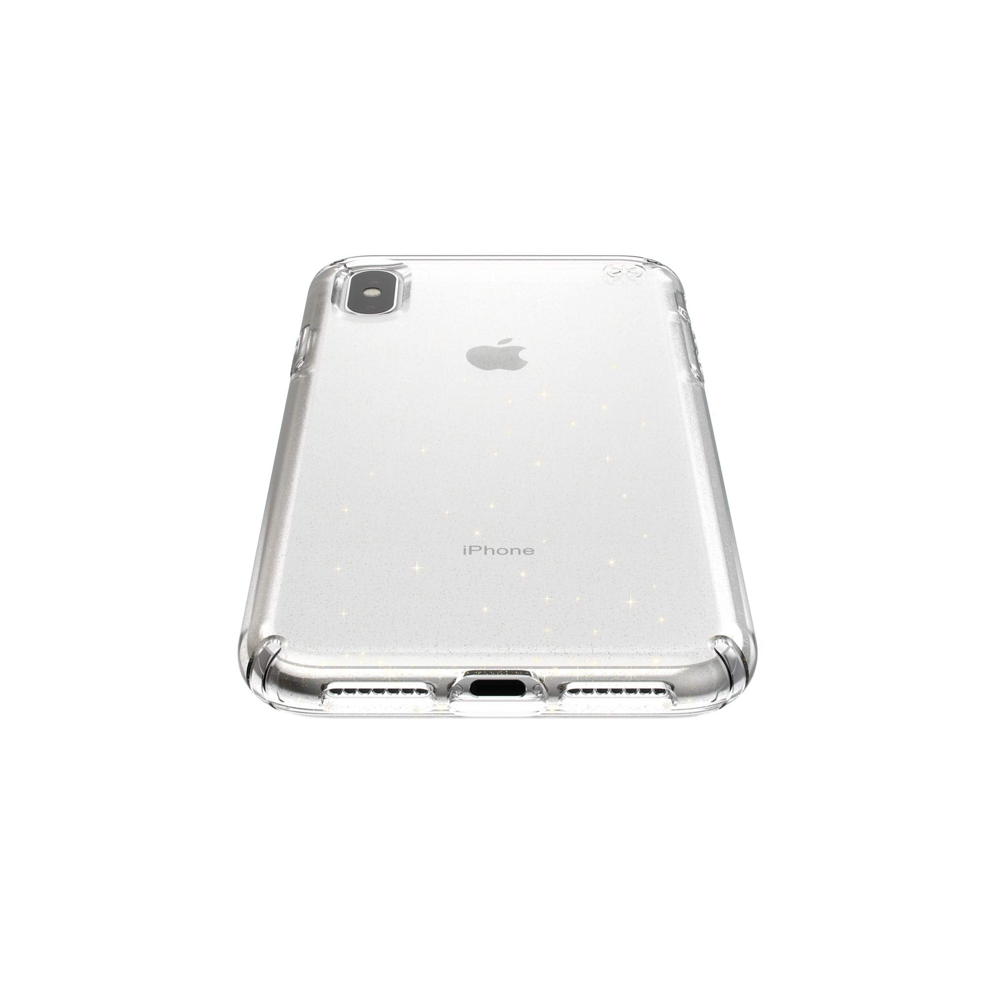 Speck Presidio Clr + Glitt Case For Iphone Xs Max - Clear With Gold Glitter/Clear
