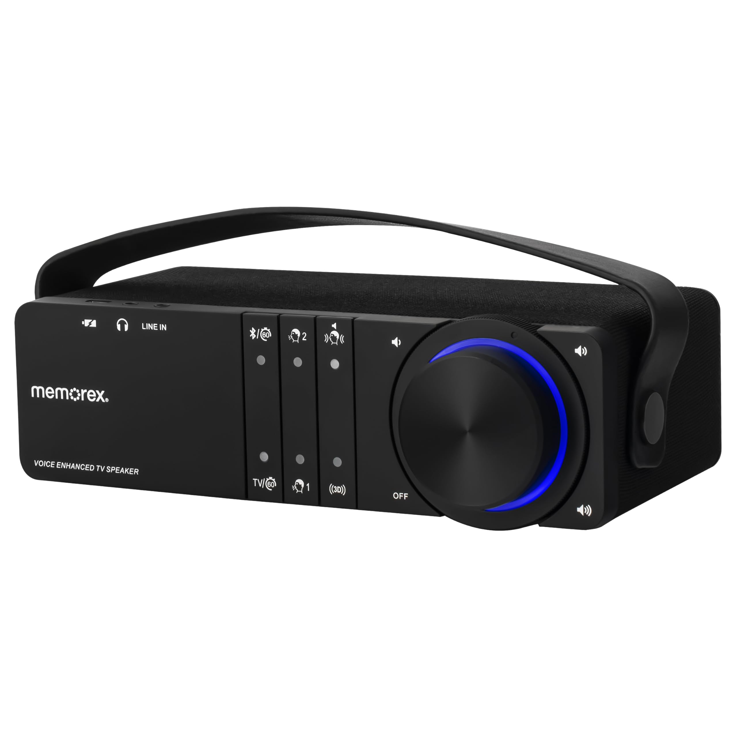 Memorex MX-CLRTV100 Wireless TV Sound Enhancing Speaker | Bluetooth, 3D Surround Sound, Clear Voice Technology, Long Battery Lif