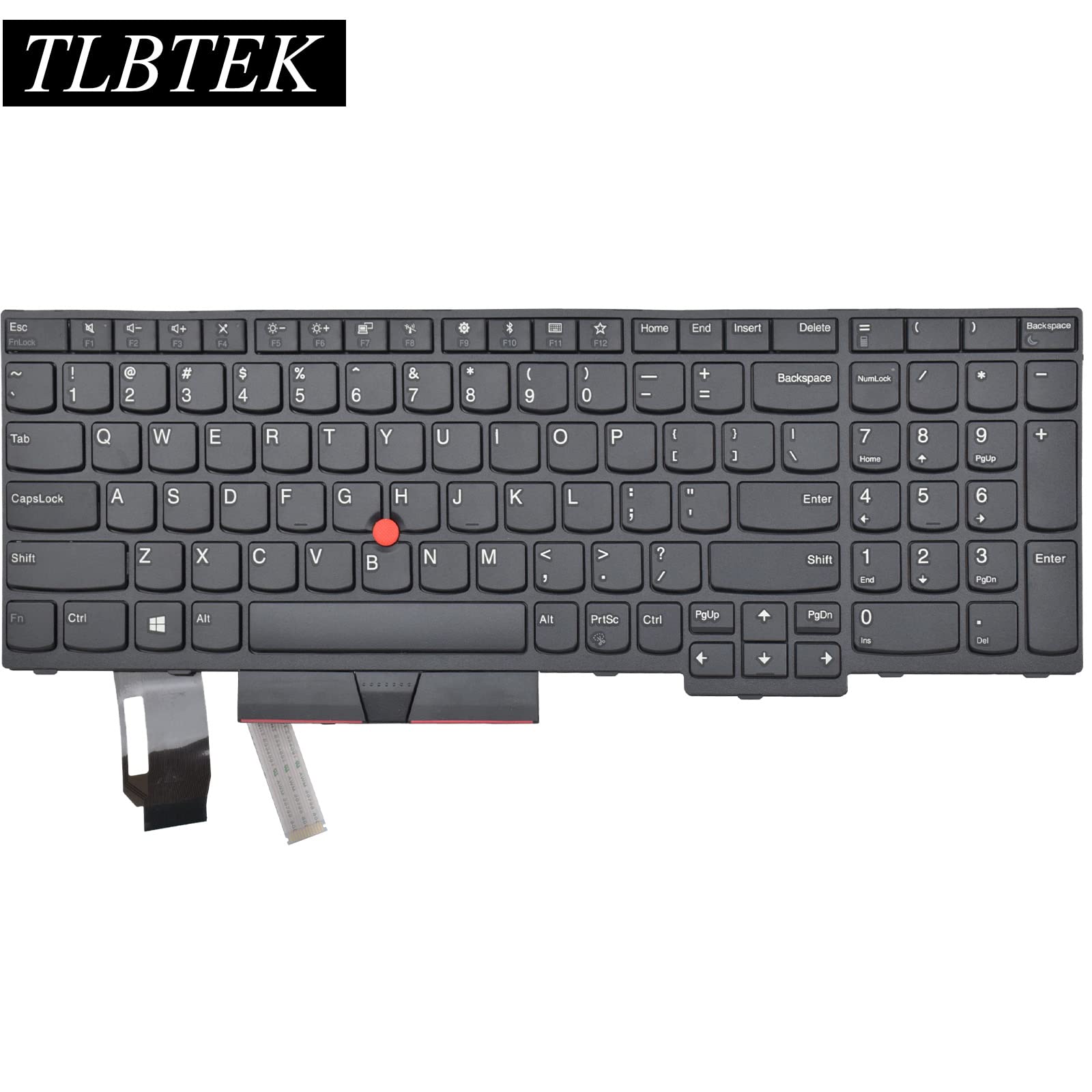 Tlbtek Laptop Keyboard Replacement With Frame And Pointer Compatible With Lenovo Thinkpad E580 E585 L580 E590 E595 L590 T590 P52
