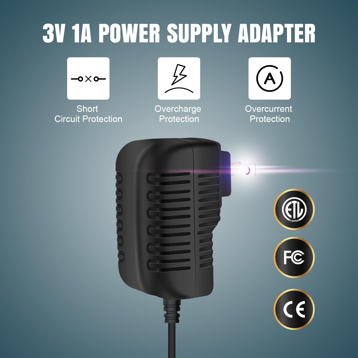 Lenink Ac Power Supply Adapter For Aaa Battery,Replace 2 Aaa Battery,Black