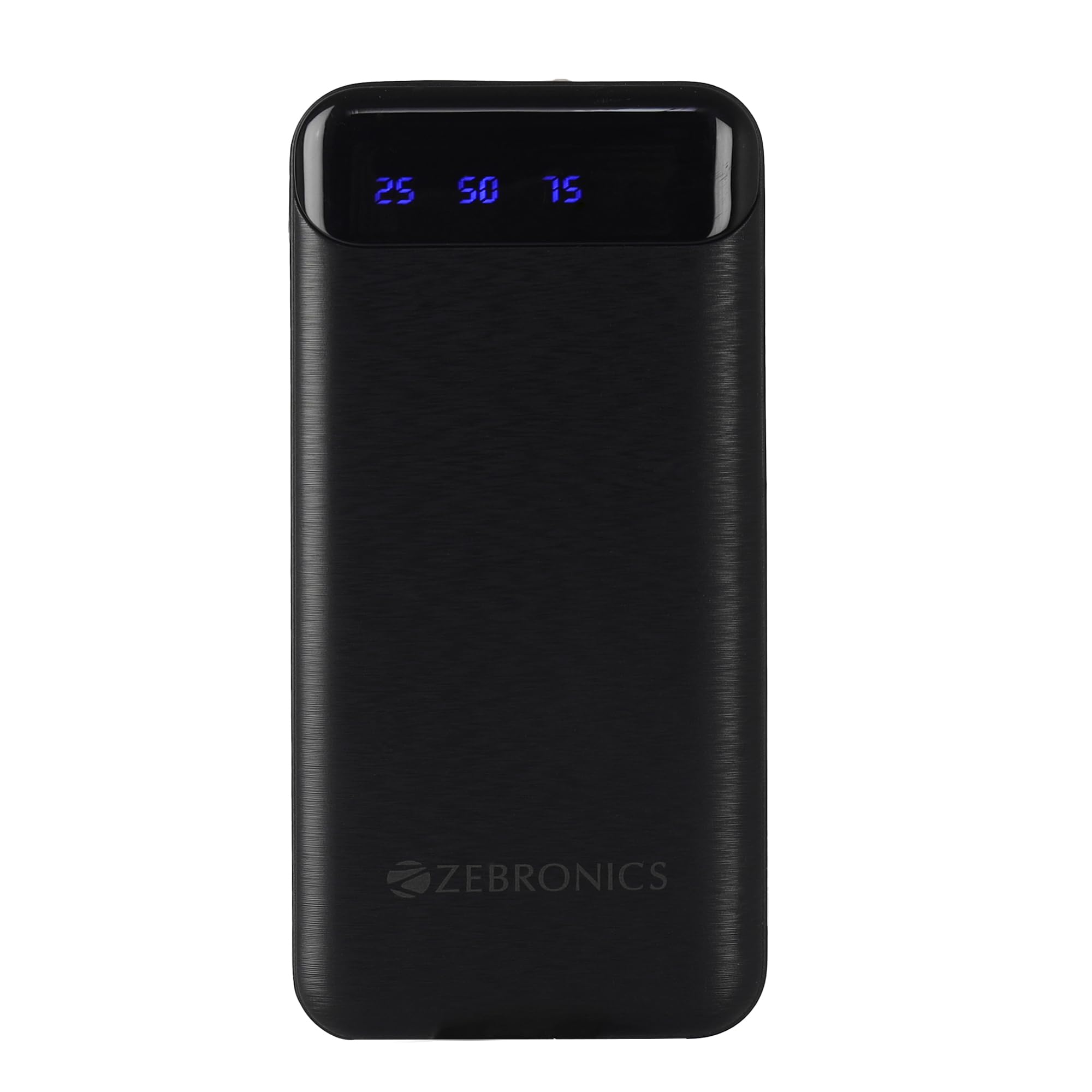 ZEBRONICS MB10000S4 Power Bank, 10000 mAh, 12W, Dual USB Output, Type C & Micro USB Input, Built in Protections, Percentage LED 