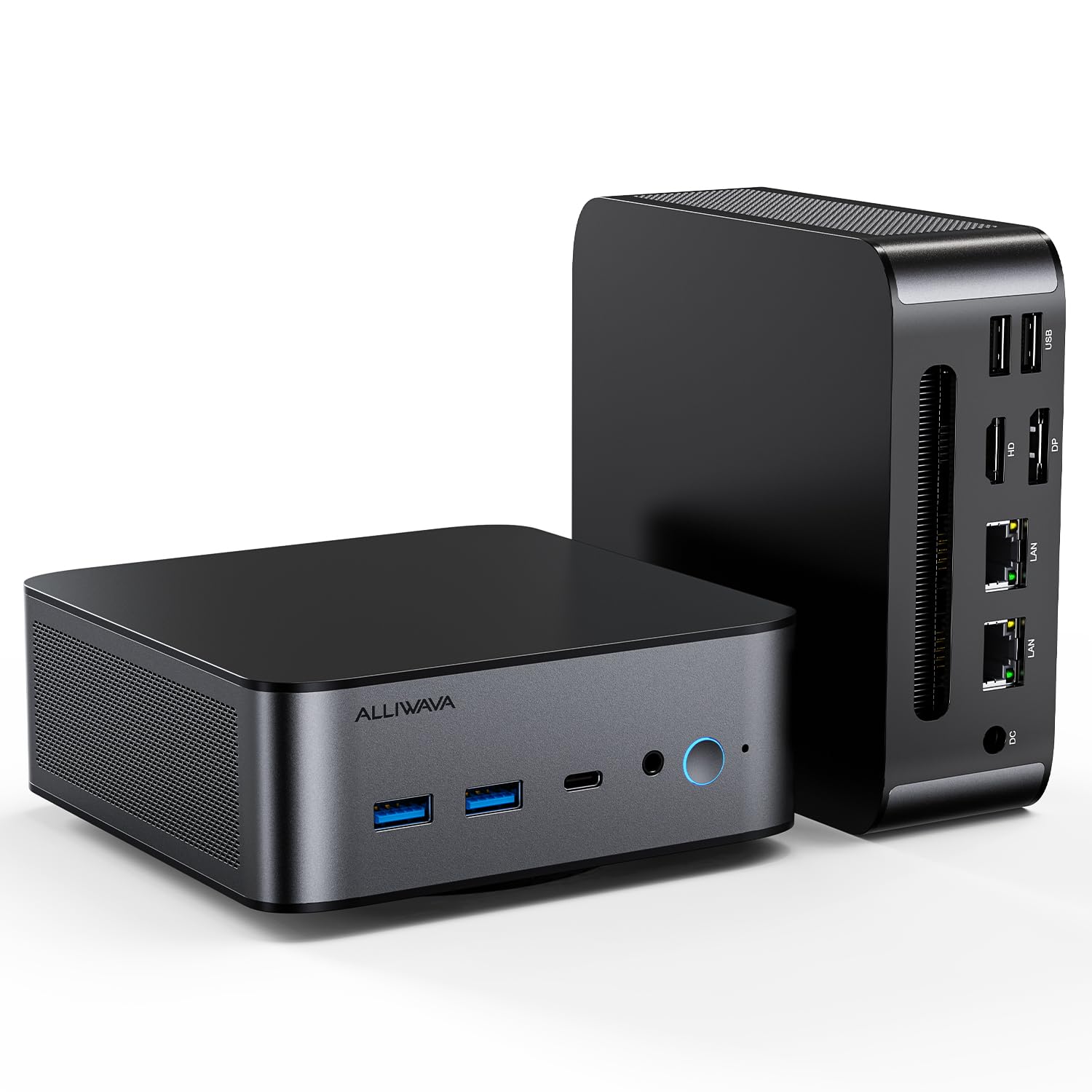 Alliwava H90 Mini Pc Intel I7 11390H,32Gb Ddr4 512Gb Nvme Ssd Mini Computer, Small Desktop Computer Support 8K Uhd/Wifi 6/Bt 5.0