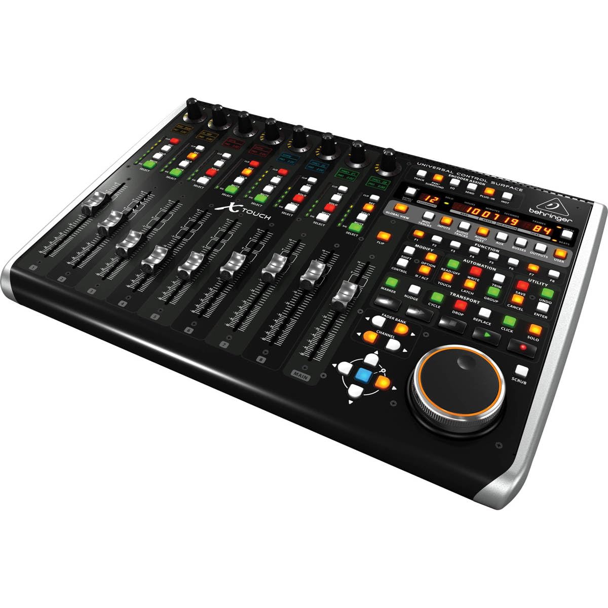 Behringer X-Touch Universal Control Surface With 9 Touch-Sensitive Motor Faders, Lcd Scribble Strips And Ethernet/Usb/Midi Inter