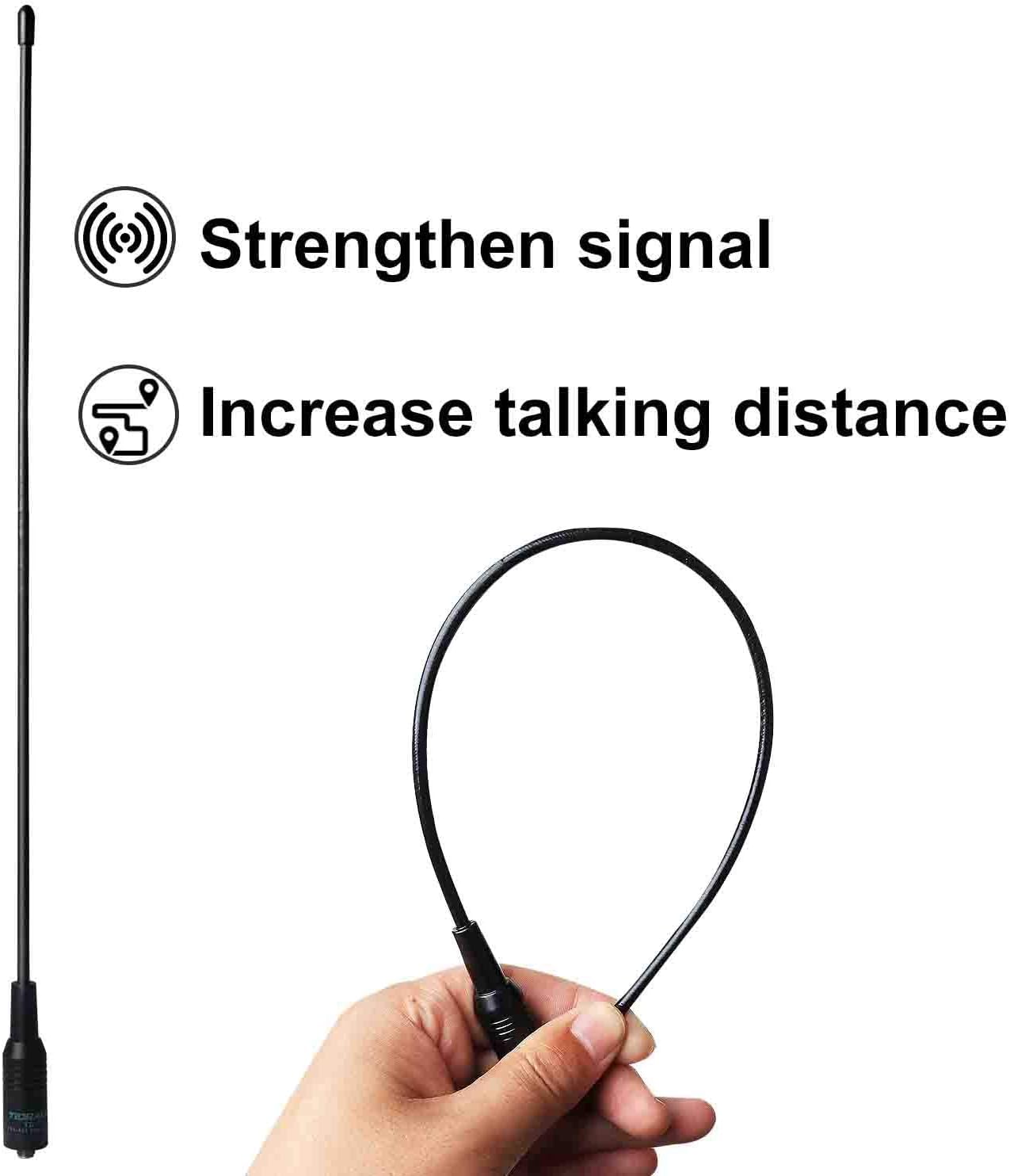 Tidradio Td 771 Antenna (2 Pack) Vhf/Uhf, Walkie Talkie Antenna 144/430Mhz Ham Radio Antenna For Baofeng Uv 5R, 5Rm, 5Rx, Td H8,