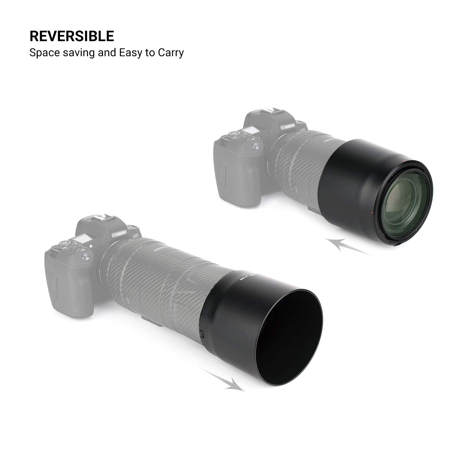 Lens Hood For Canon Rf 135Mm F1.8 L Is Usm And Rf 600Mm F11 Is Stm Lens,Rf 135Mm Rf 600Mm Lens Hood Reversible Lens Shade Replac