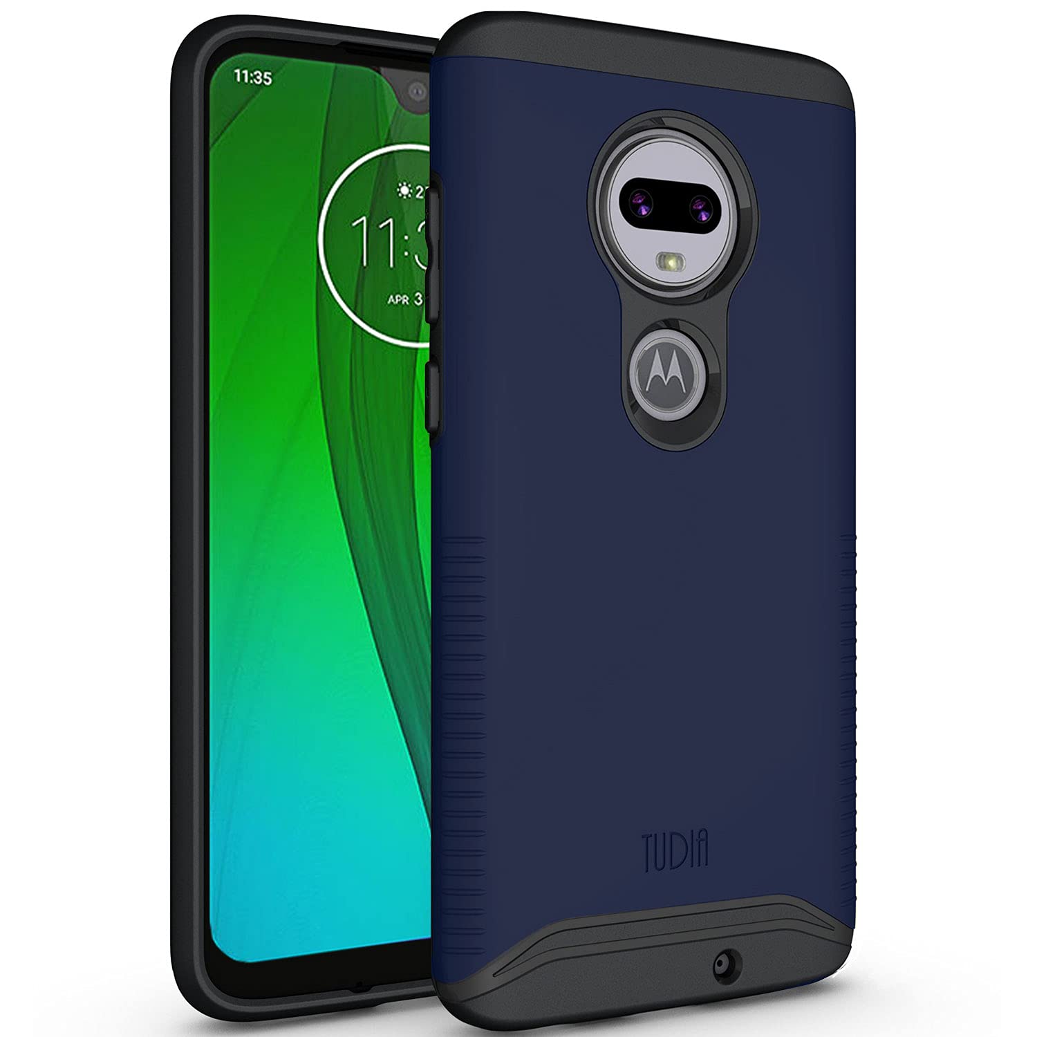 TUDIA DualShield Designed for Moto G7 Case/Moto G7 Plus (Model XT1965) Case, [Merge] V2 Shockproof Slim Dual Layer Heavy Duty Pr