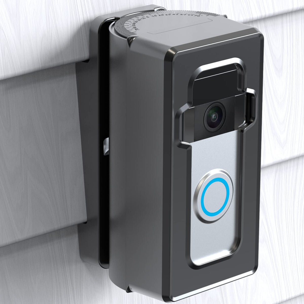 Szaoyu Vinyl Siding Mount Compatible With Video Doorbell 1/2/3/4, Ajustable Angle 30 140 Degree (4'' Standard Vinyl Siding Only)