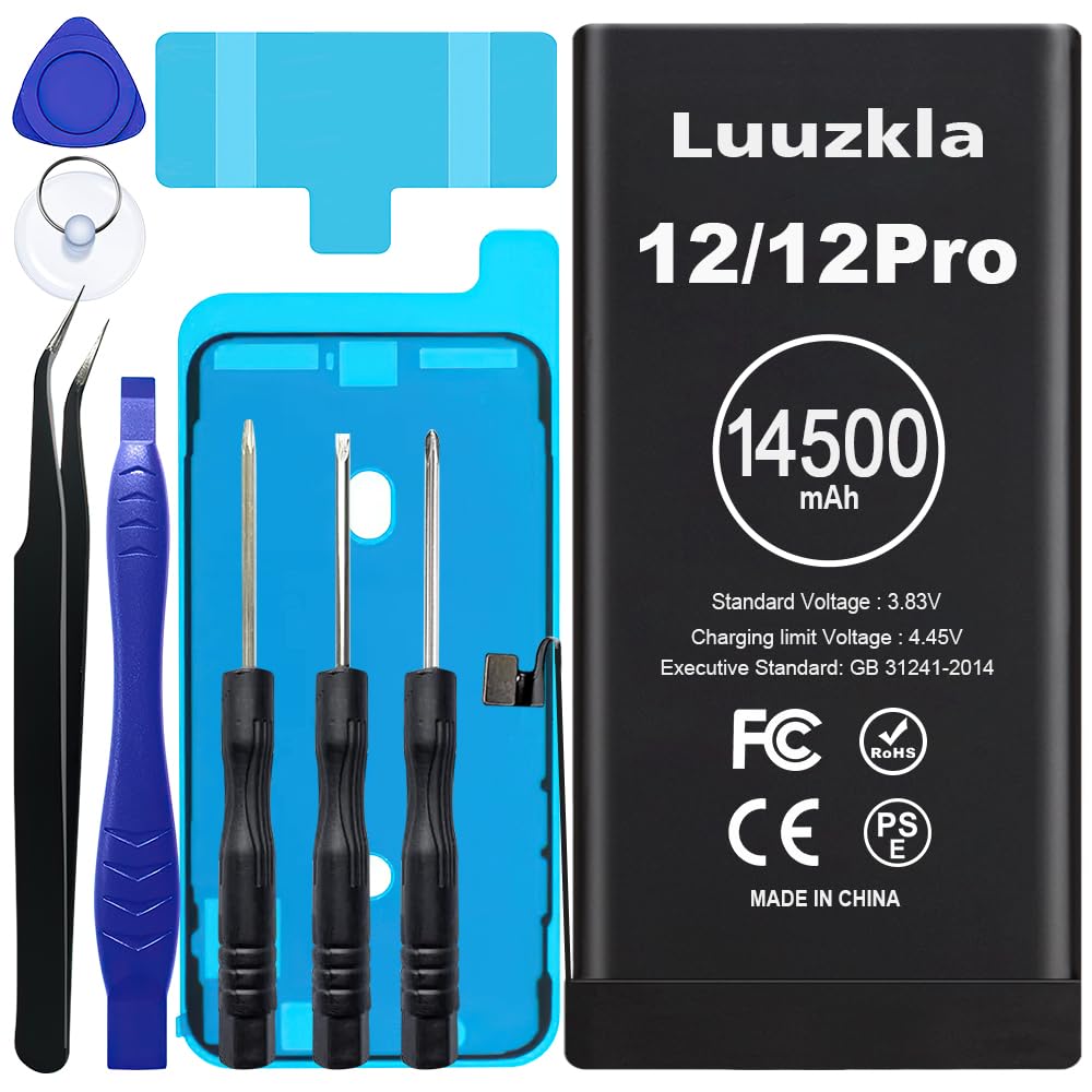 Luuzkla 14500Mah (2024 New Upgrade) Battery Compatible With Iphone 12/12 Pro, Super Capacity Battery Replacement Compatible With