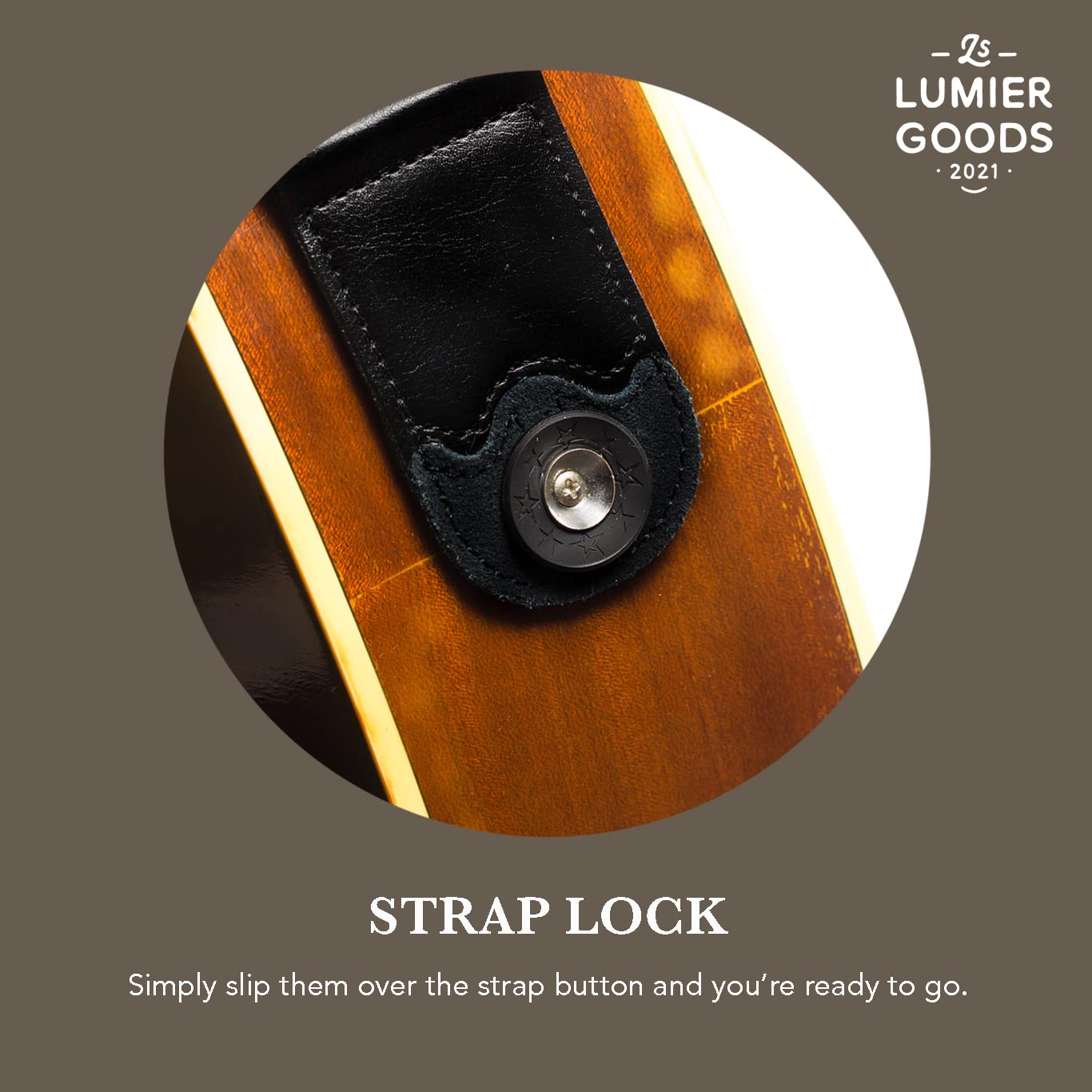 Guitar Strap For Bass, Electric & Acoustic Guitar, Strap Locks Included (Beige), One Size, (Lmr00_0312)