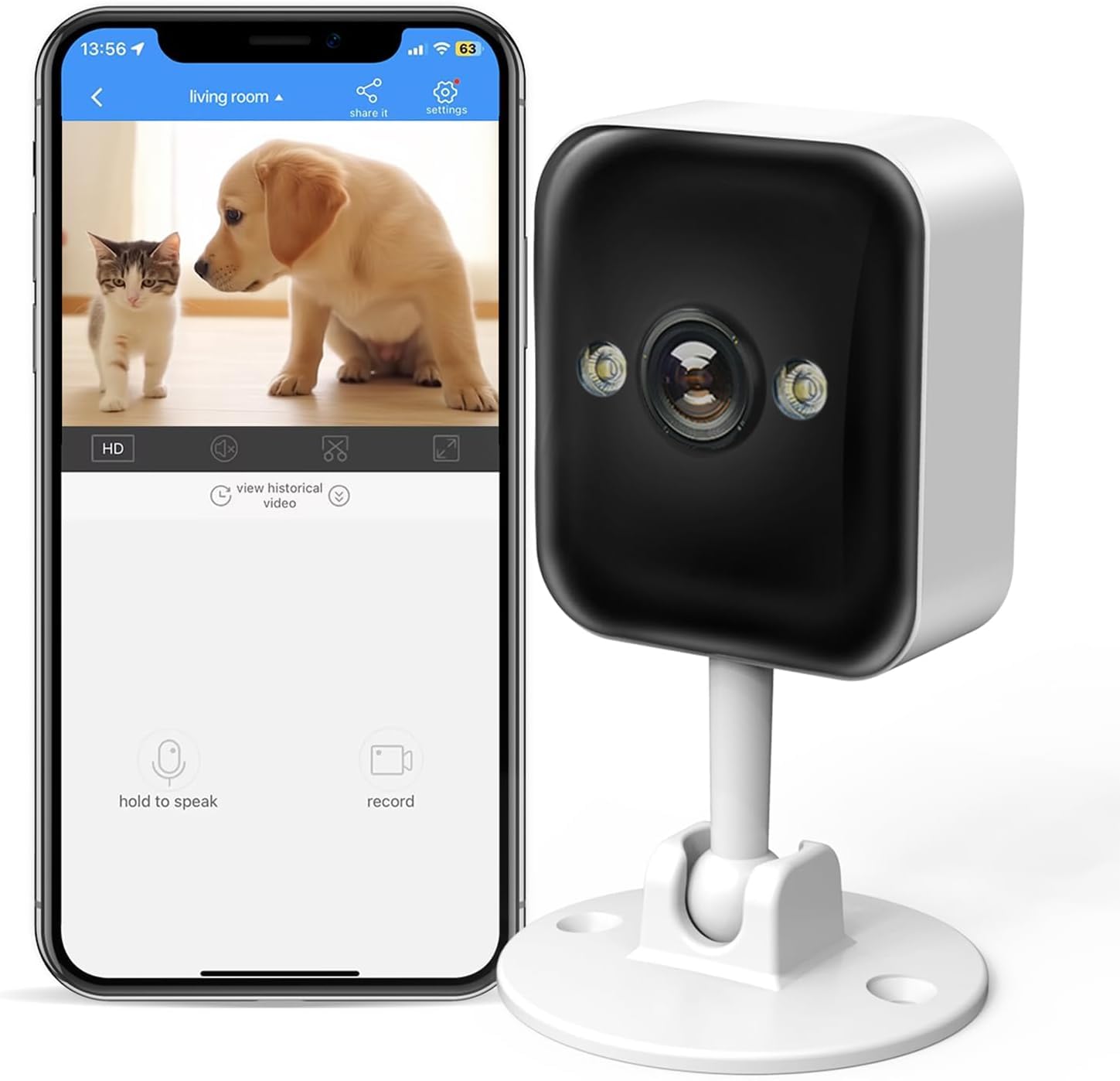 JOOAN 3MP Outdoor Security Camera WiFi Camera ?2.4G WiFi & Bluetooth & Color Night? for Home Security Baby Pet IP66 Waterproof 2
