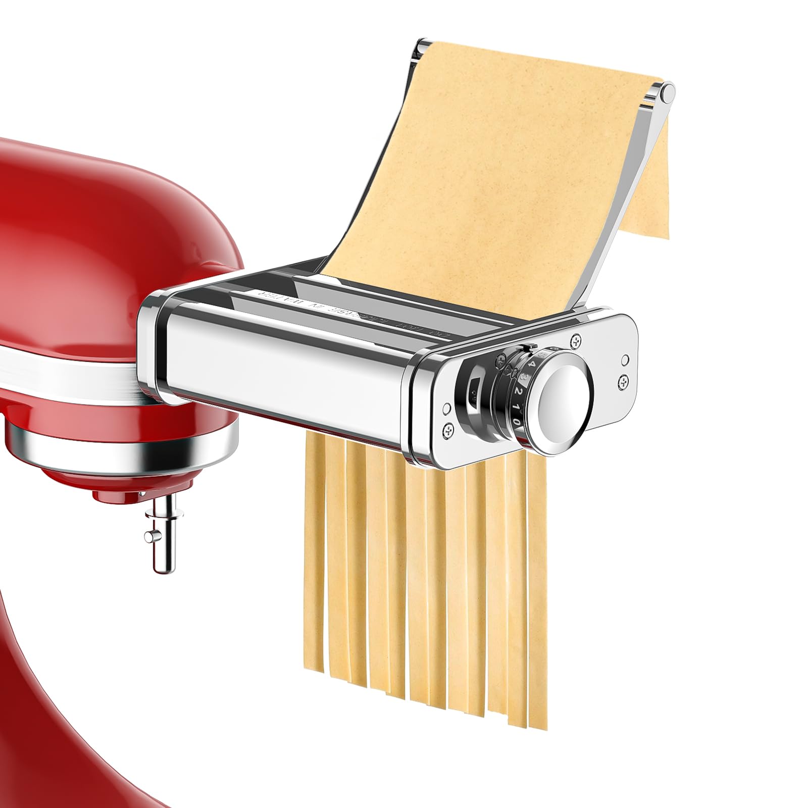 Pasta Attachment for KitchenAid Stand Mixer, 3-in-1 Stainless Steel Pasta Maker with Pasta Roller, Spaghetti & Fettuccine Cutter