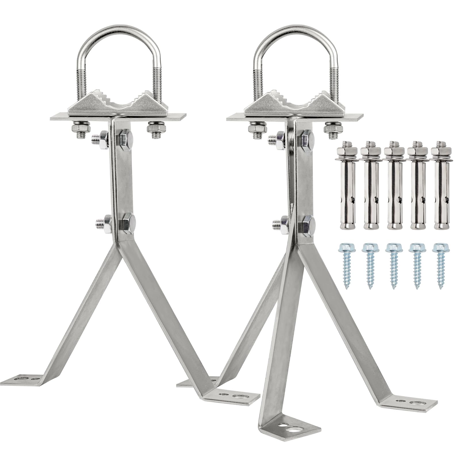 Xrds Rf Antenna Wall Mount 8 Inch Heavy Duty Stand Off Wall Mast Mount Windproof Antenna Mounting Bracket For Tv Antenna Mast ( 3 Leg + 2 Leg)