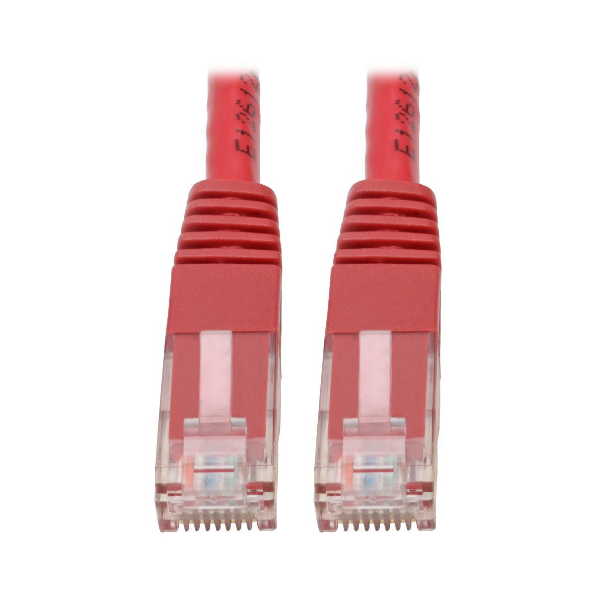 Tripp Lite Cat6 Cat5E Gigabit Molded Patch Cable Rj45 M/M 550Mhz, 2 Ft., Red