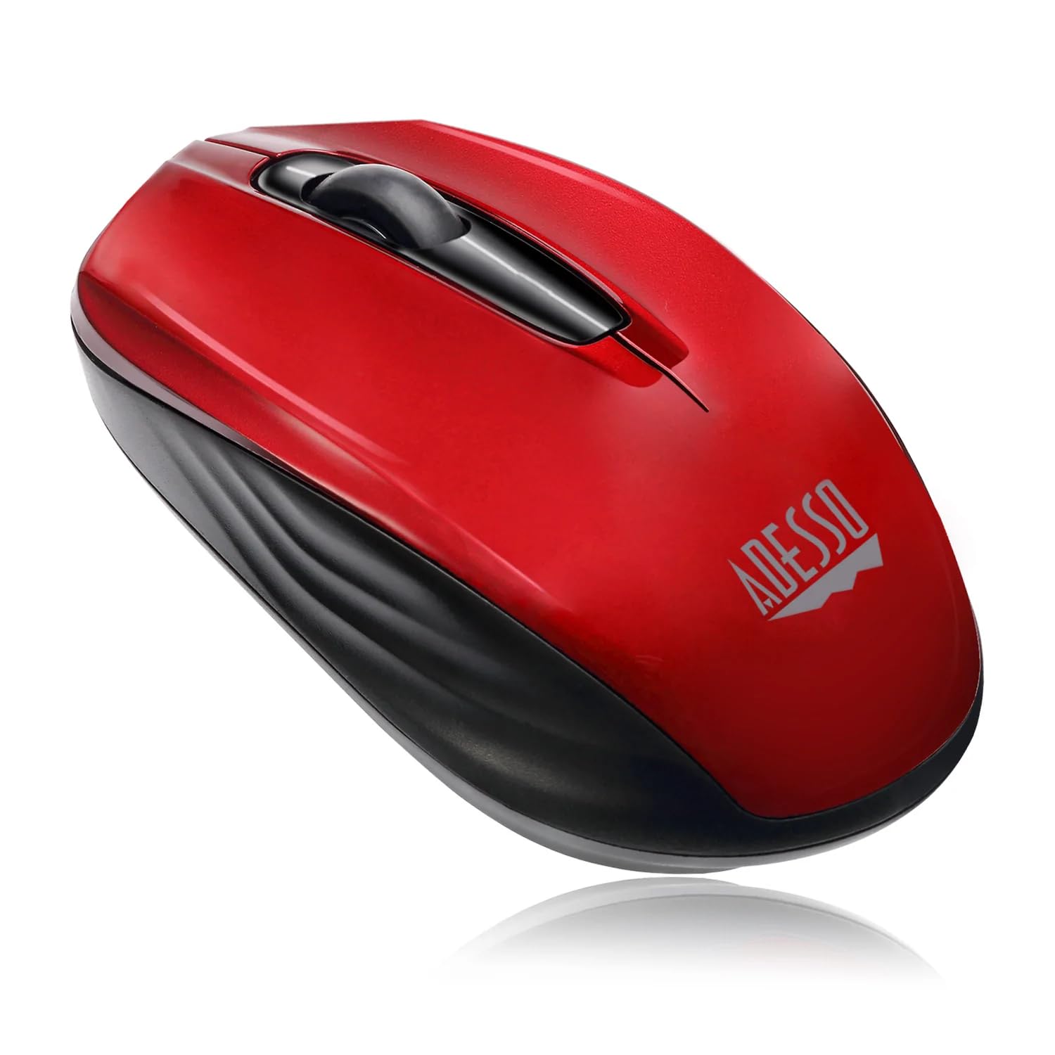 Adesso Ergonomic Imouse S50   Wireless Optical Mouse (Red)