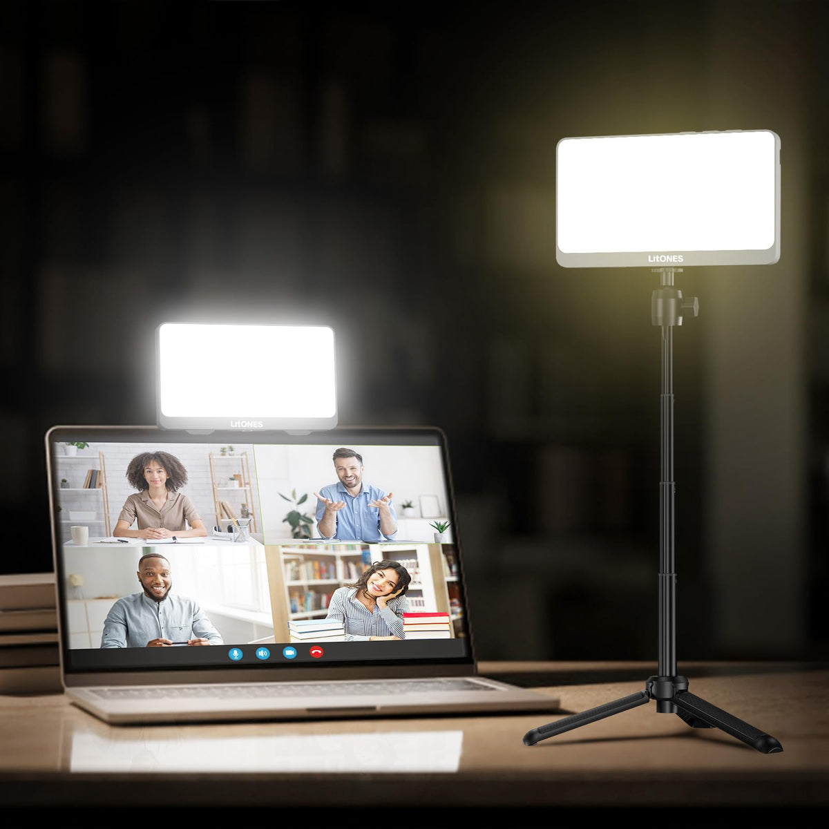 1Set Litones Zoom Meeting Light For Computer, 30 Light Modes, Portable Video Conference Lighting For Laptop, Webcam Light For Zo