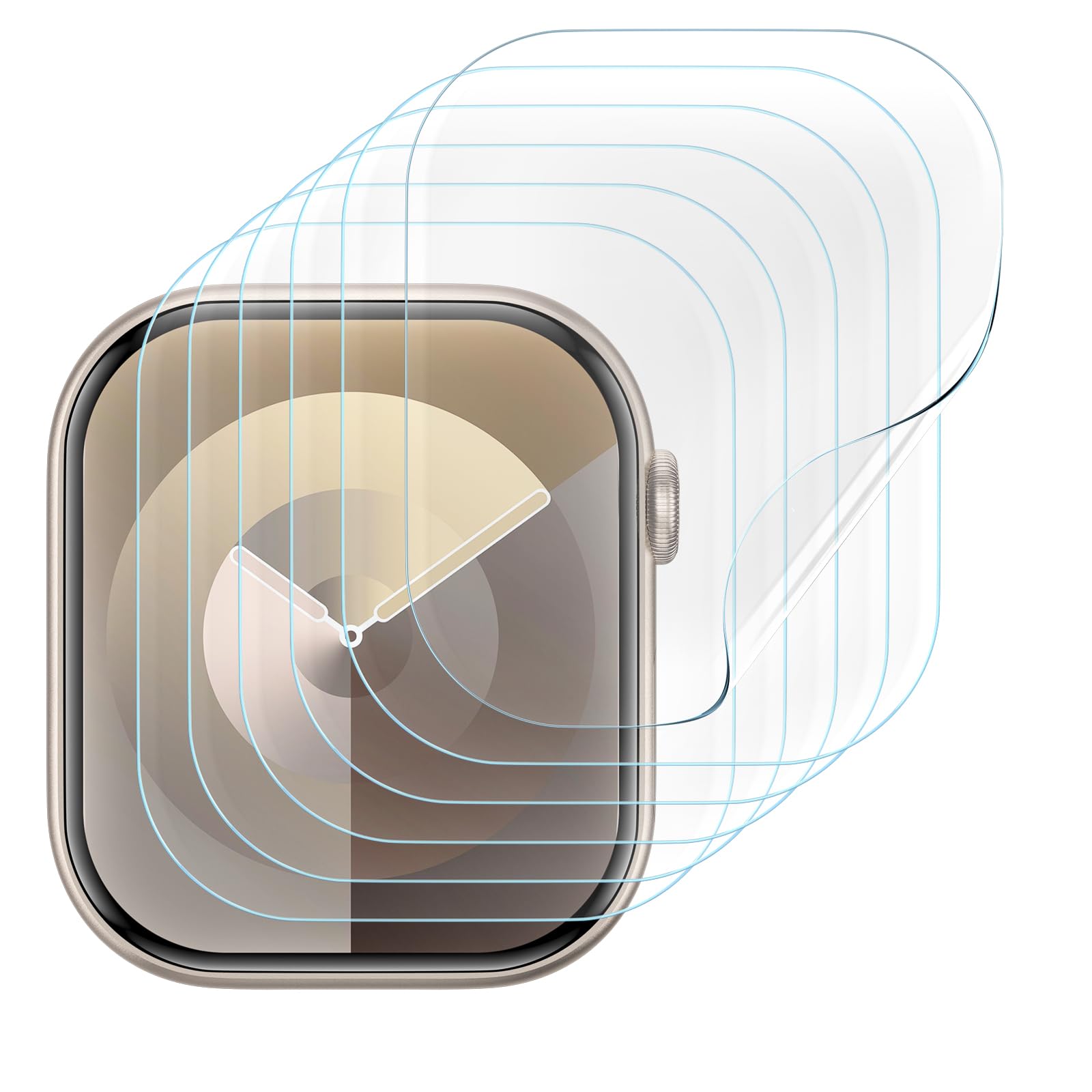 Swuu 6 Pack Tpu Screen Protector Compatible With Apple Watch Series 10 46Mm Screen Protector, Waterproof Hd Soft Film For Iwatch