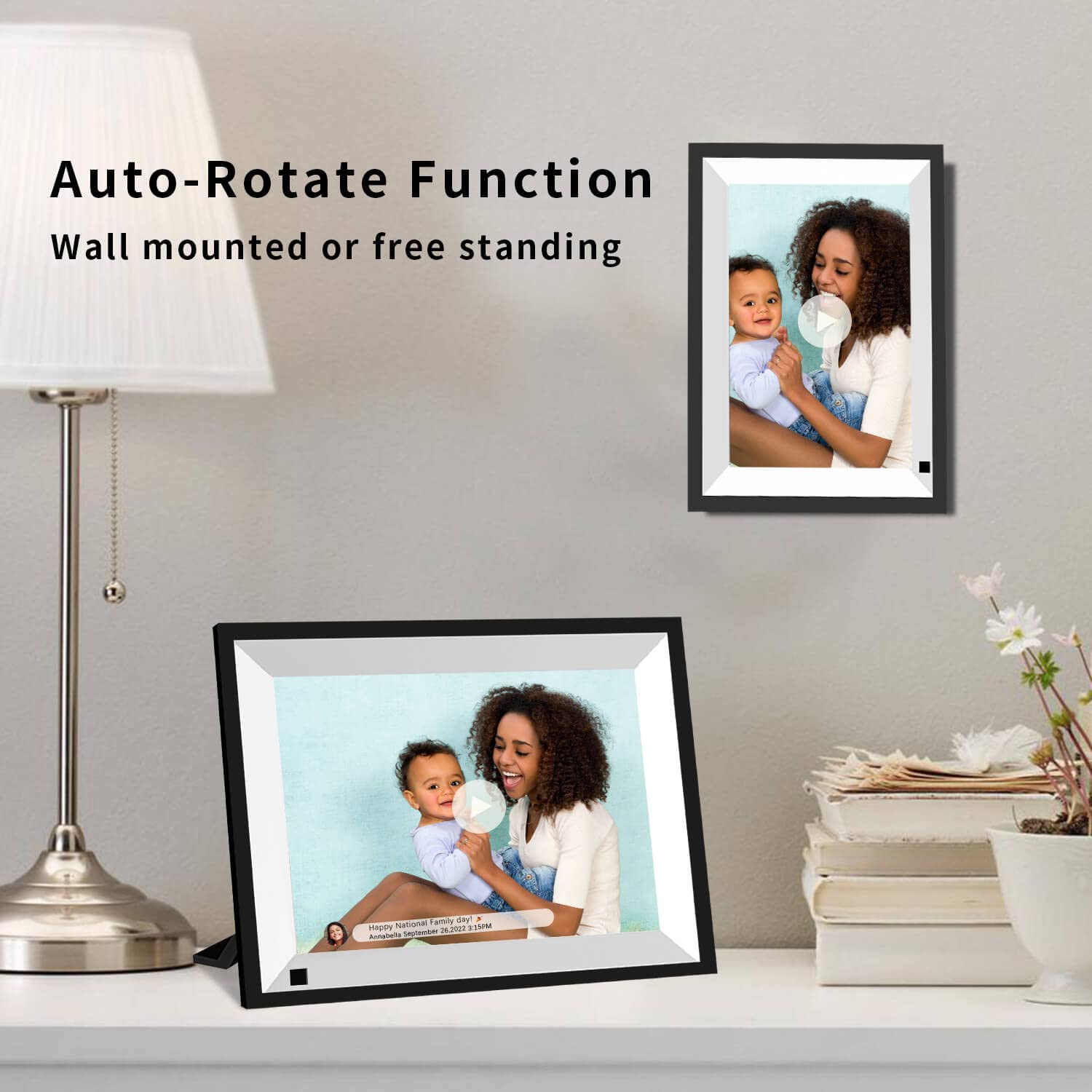Digital Picture Frame 10.1 Inch Large Digital Photo Frame With Ips Full Hd Touchscreen, 32Gb Wifi Smart Frame Share Photos And V