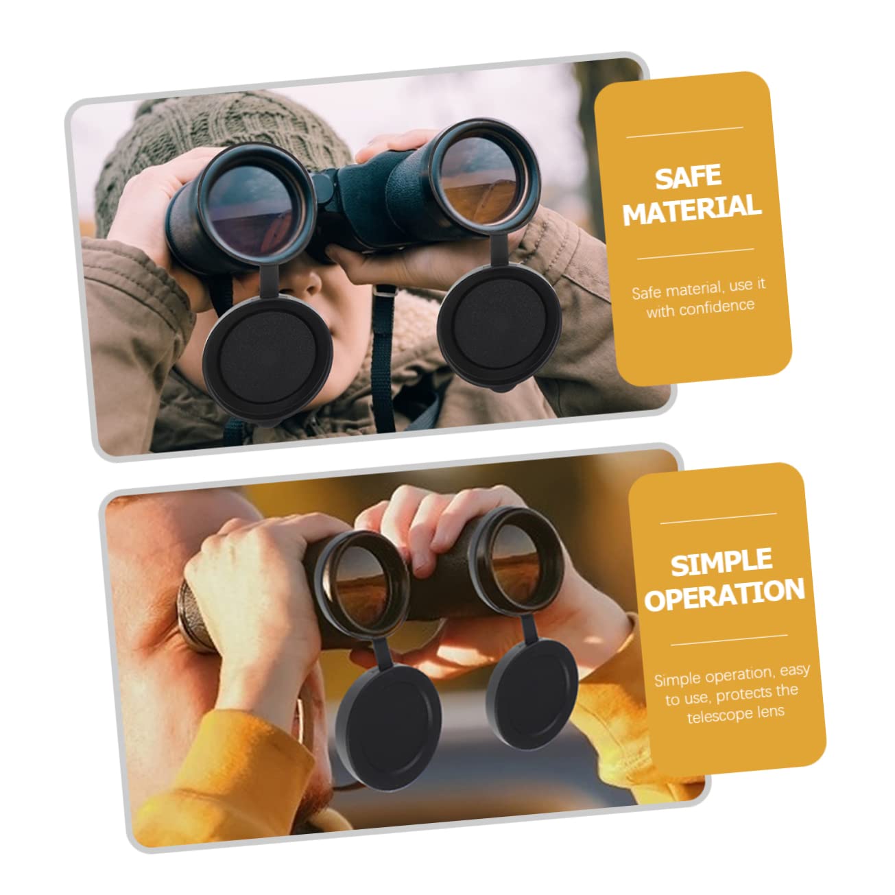 Parliky 1Set Binocular Objective Lens Caps Rubber For Lens Caps Compatible With Binoculars For Optics And Scope Use