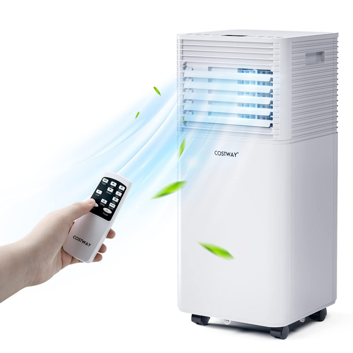 Costway Portable Air Conditioner, 4 In 1 Air Conditioner For Room Spaces Up To 350Sq.Ft, With Remote Control, 24H Timer & Window