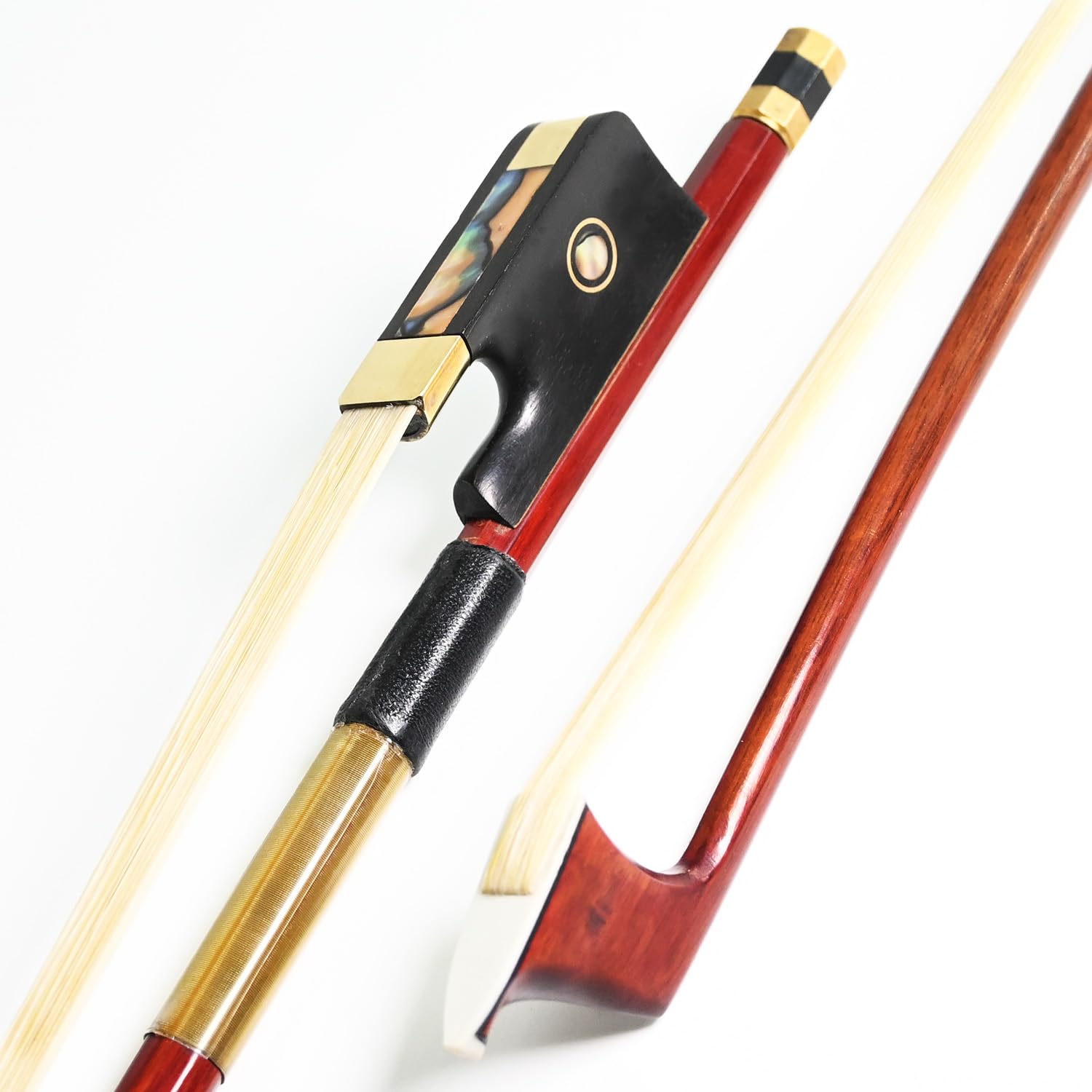 Pernambuco Stick Cello Bow 4/4 Size Vingobow 420C Full 4 4 Concert Level Brass Alloy Fitted Parisian Eyes Ebony Frog Well Balanc