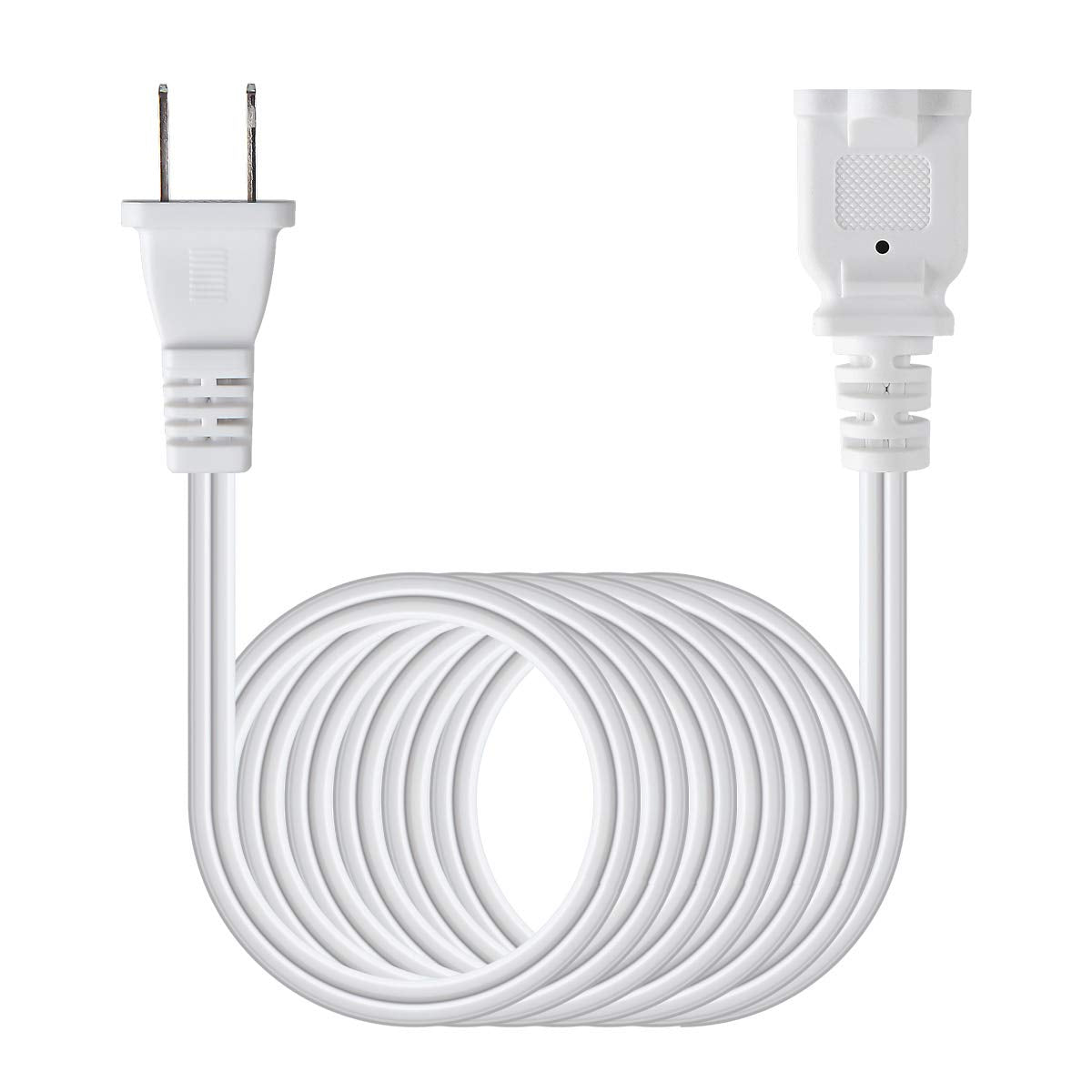 Vseer 2 Prong Extension Cord Us Ac 2 Prong Male And Female Power Cable Spt2 16Awg 13A/125V, Usa Outlet Saver Power Extension Cor