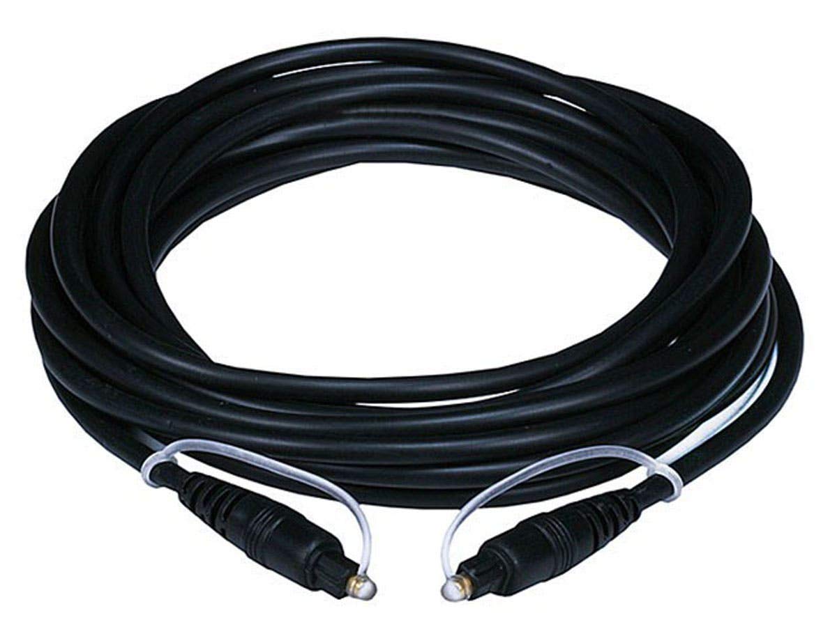 Monoprice S/Pdif (Toslink) Digital Optical Audio Cable   15 Feet   Black | Gold Plated Ferrule,Molded Strain Relief